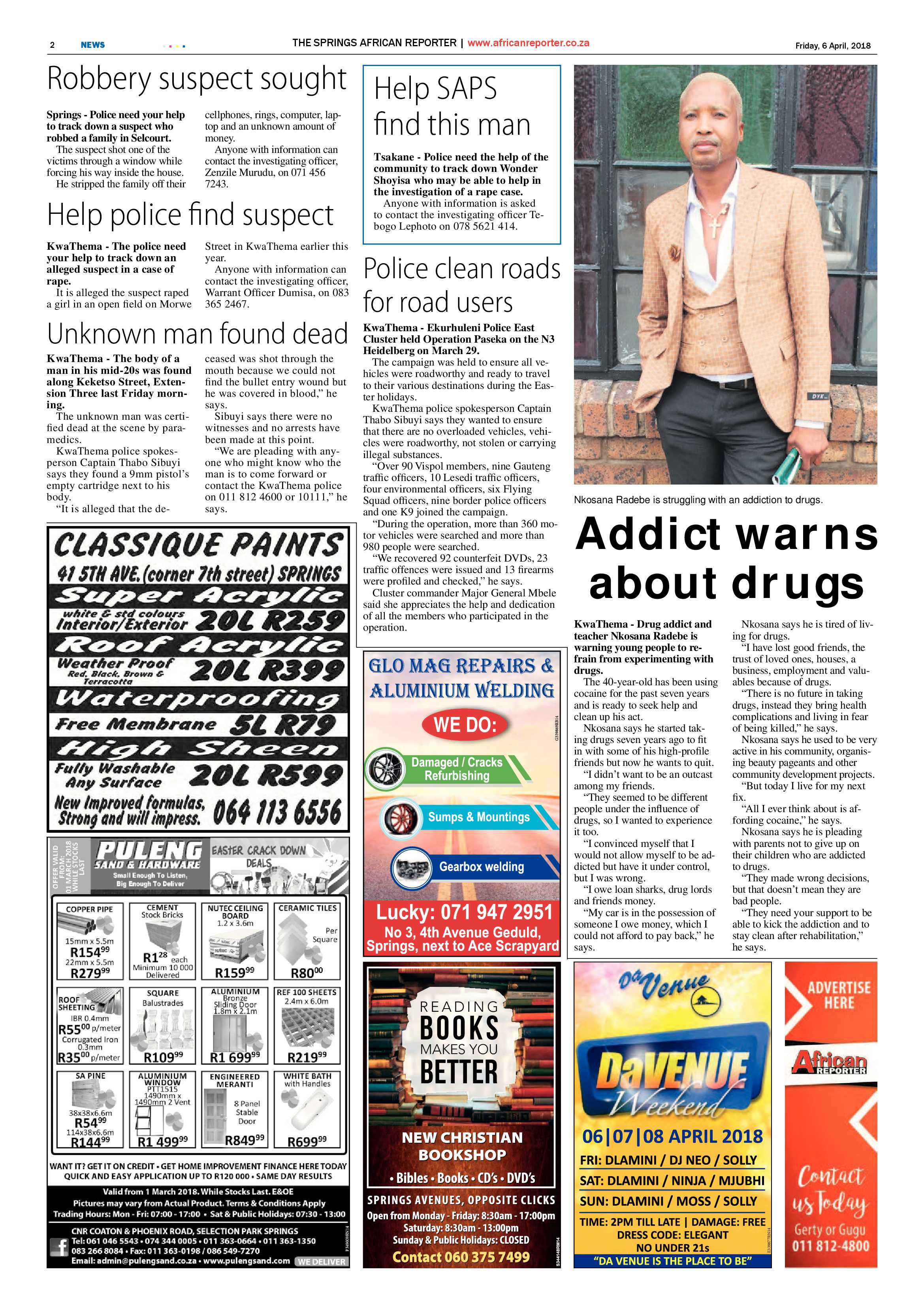 African Reporter 06 April 2018 page 2