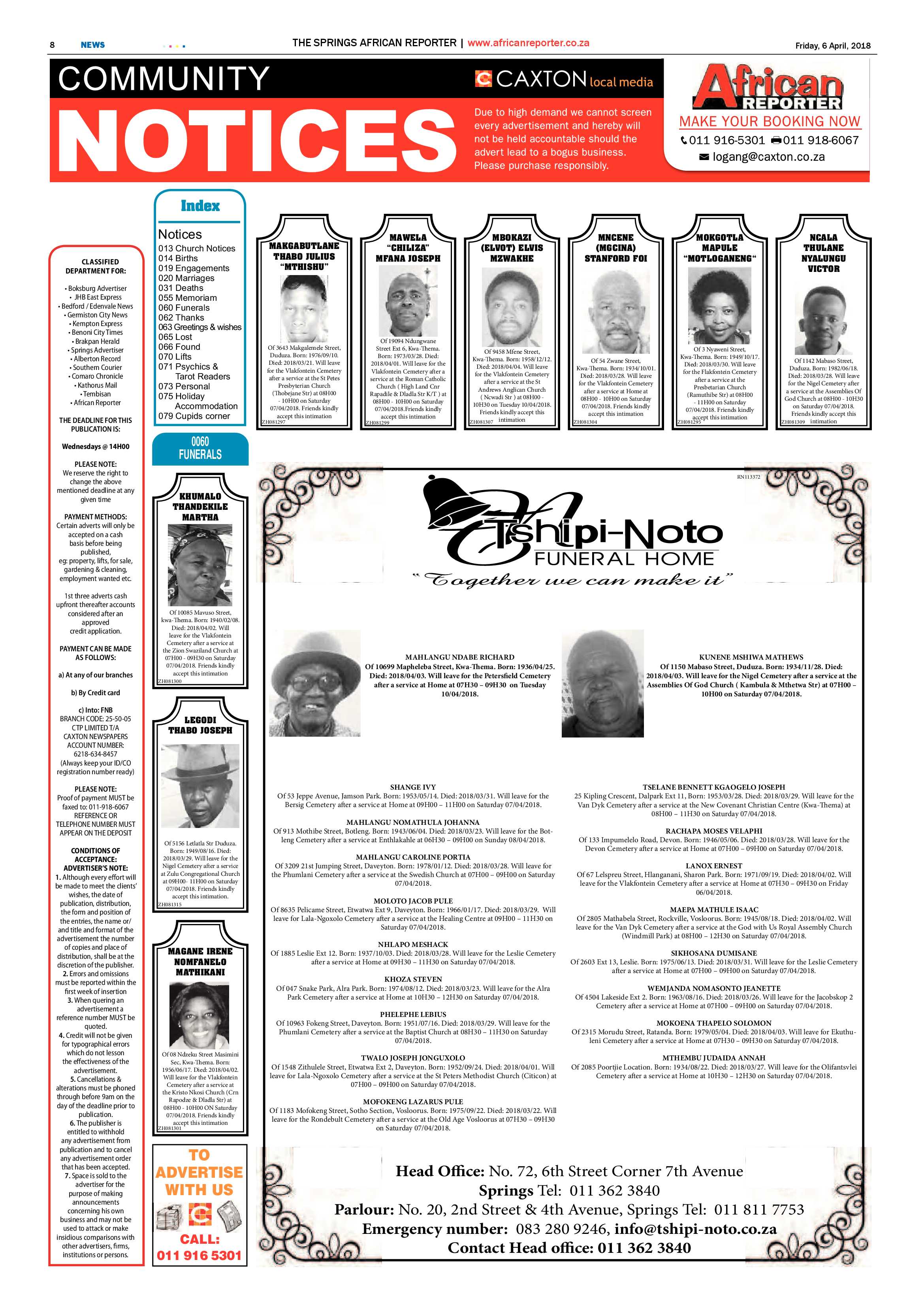 African Reporter 06 April 2018 page 8