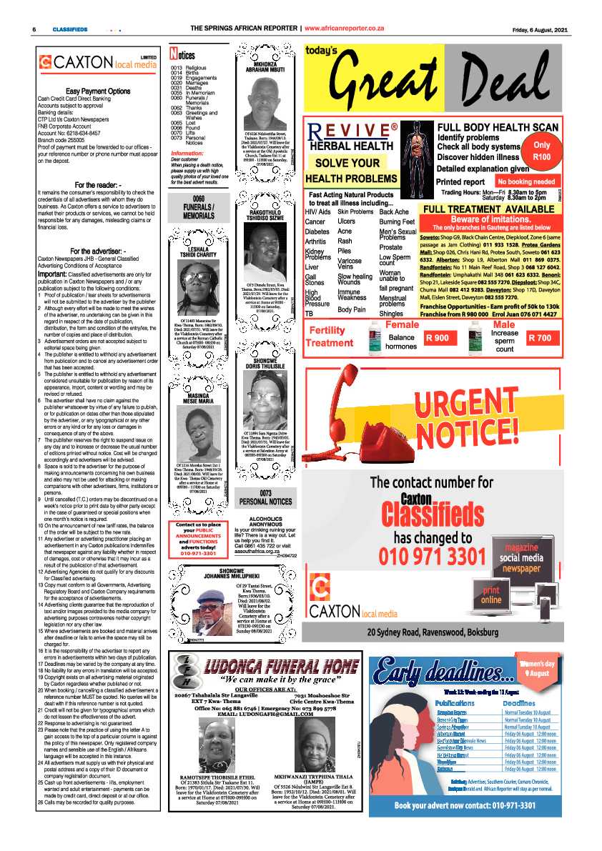 African Reporter 06 August 2021 page 6
