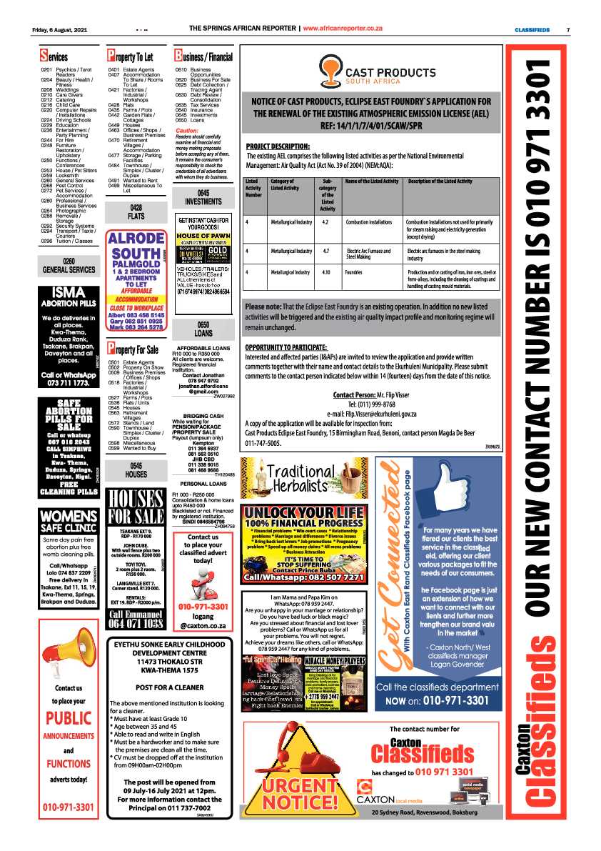 African Reporter 06 August 2021 page 7