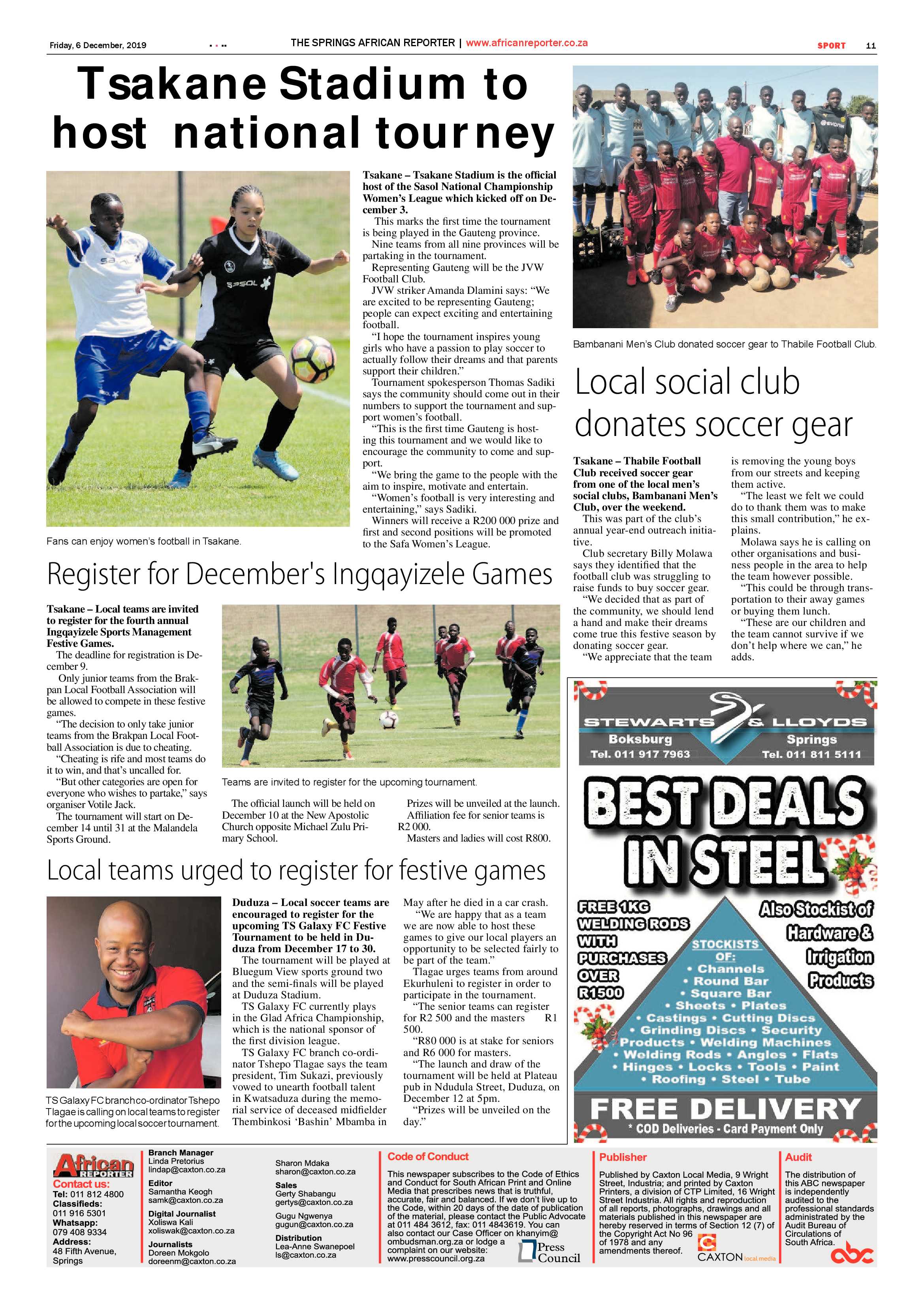 African Reporter 06 December 2019 page 11