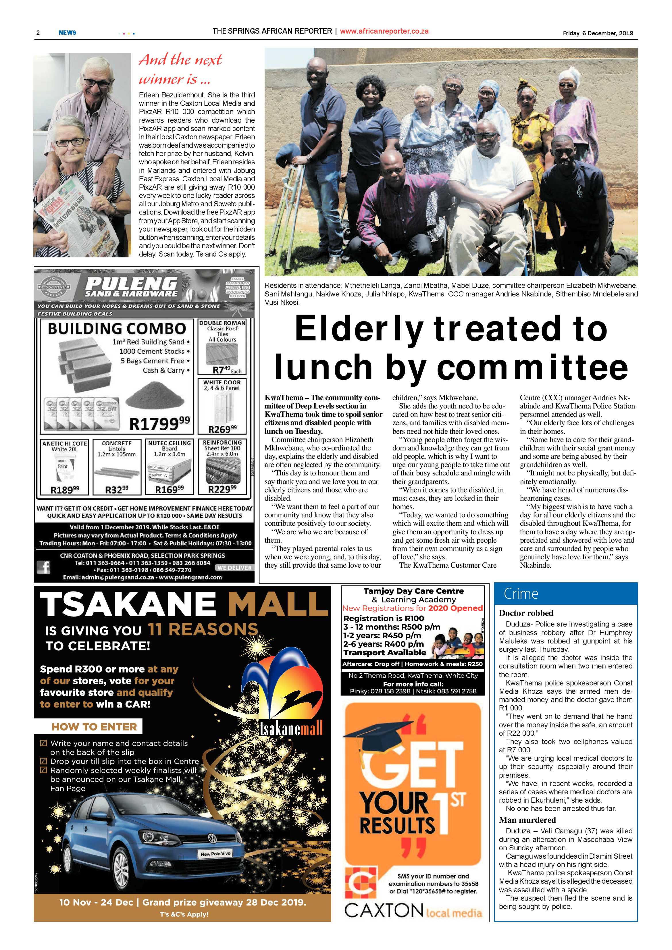 African Reporter 06 December 2019 page 2