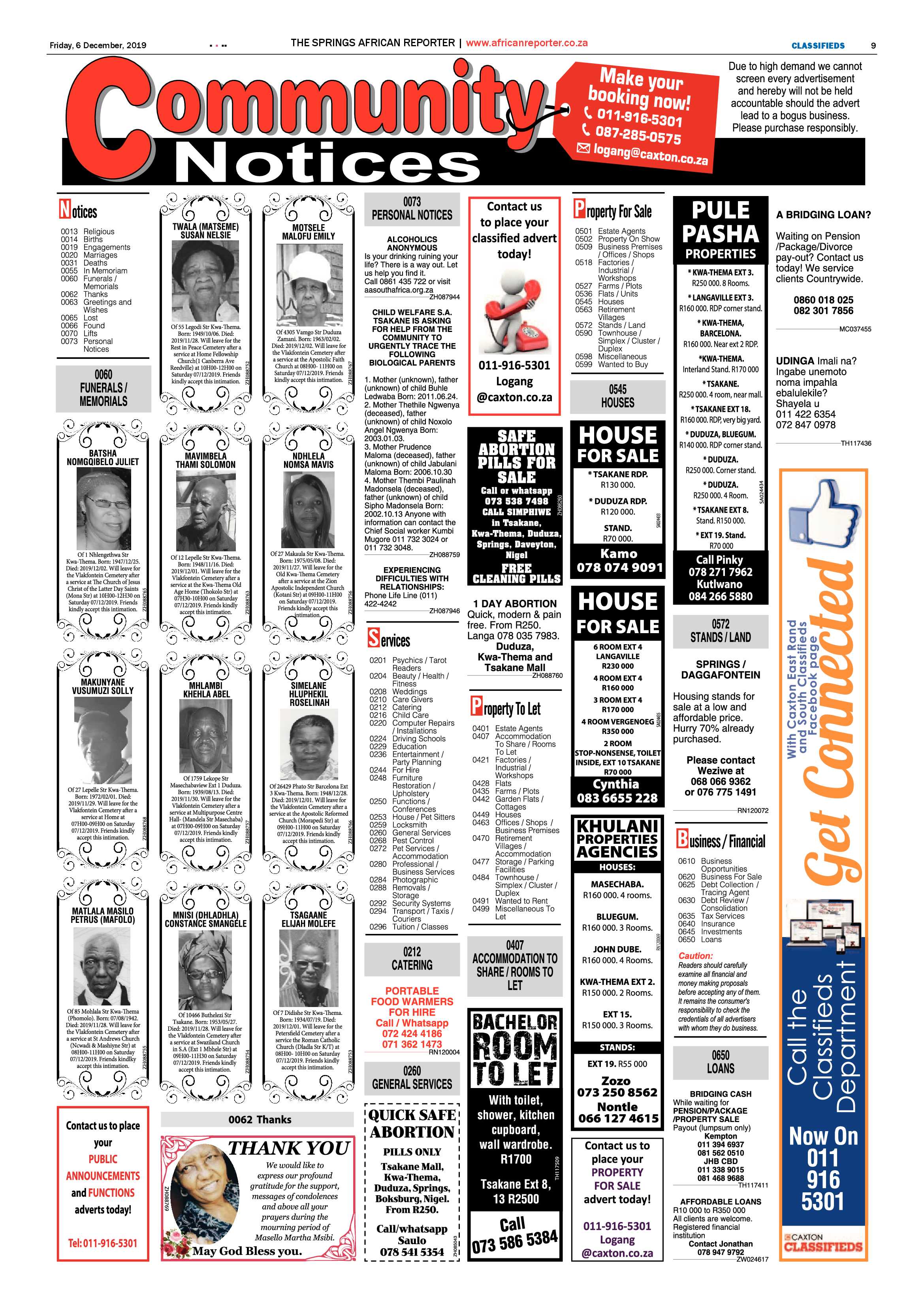 African Reporter 06 December 2019 page 9