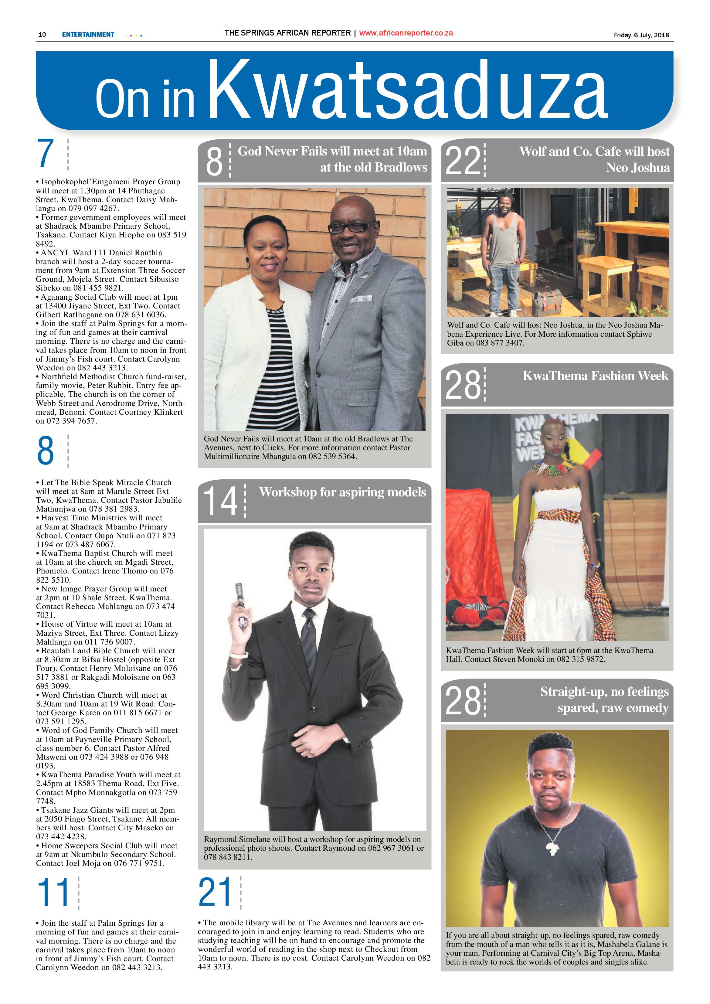 African Reporter 06 July 2018 page 10
