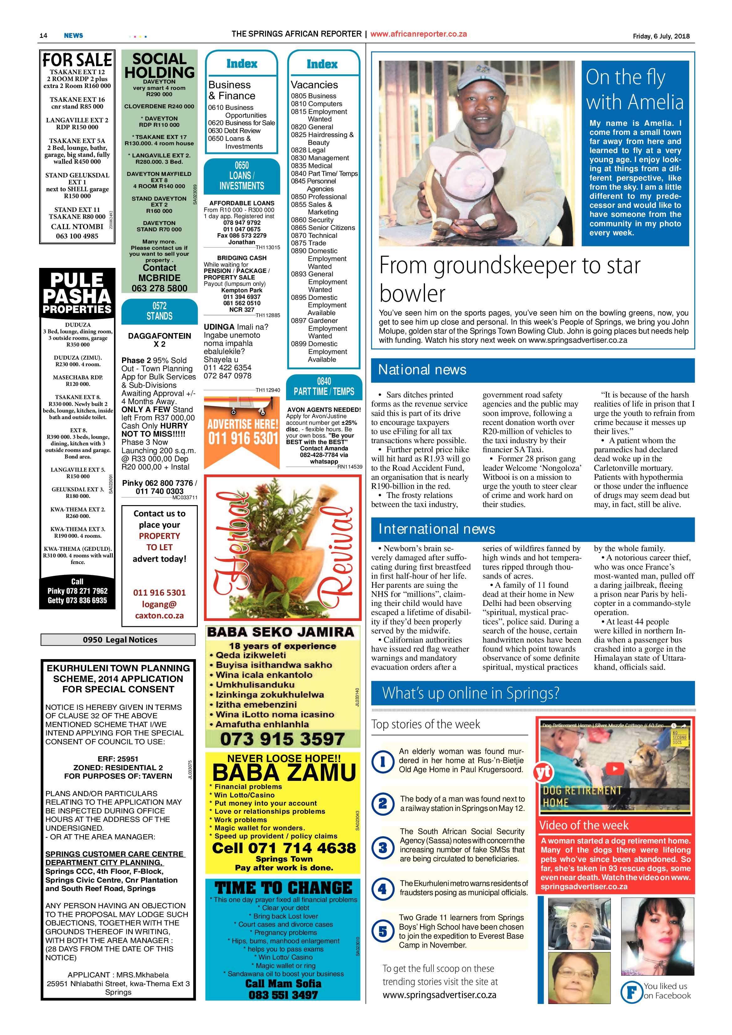 African Reporter 06 July 2018 page 14