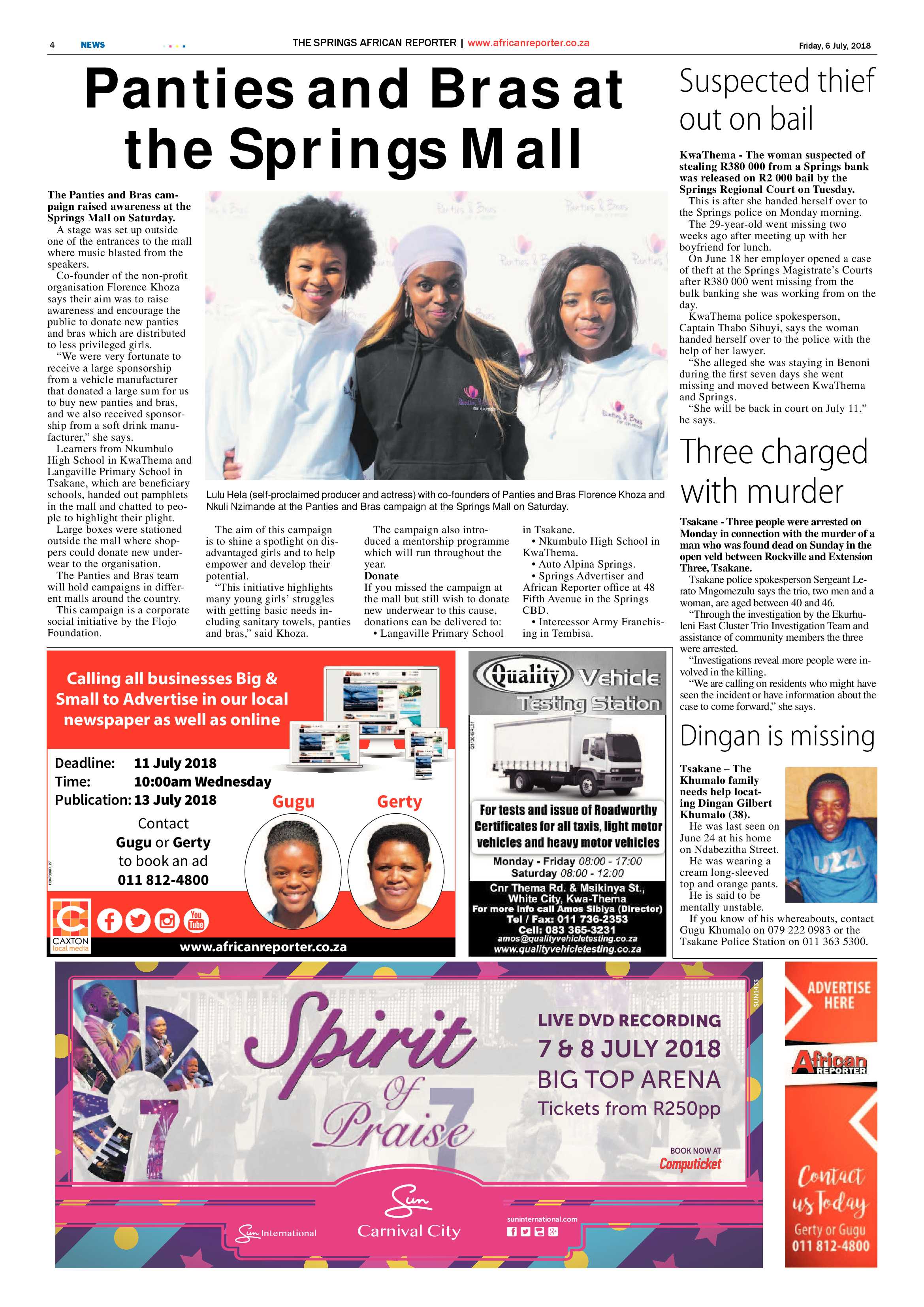 African Reporter 06 July 2018 page 4