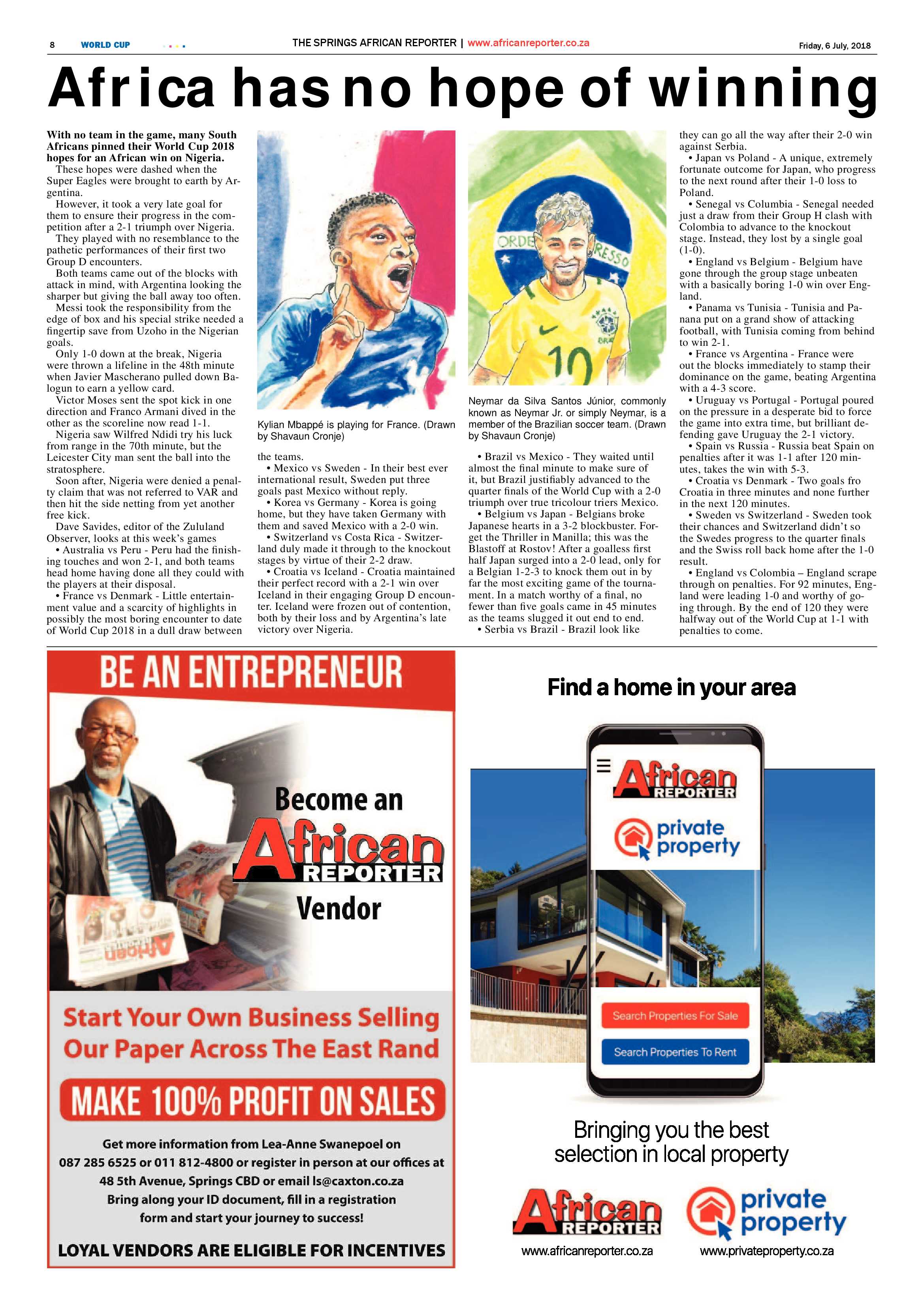 African Reporter 06 July 2018 page 8
