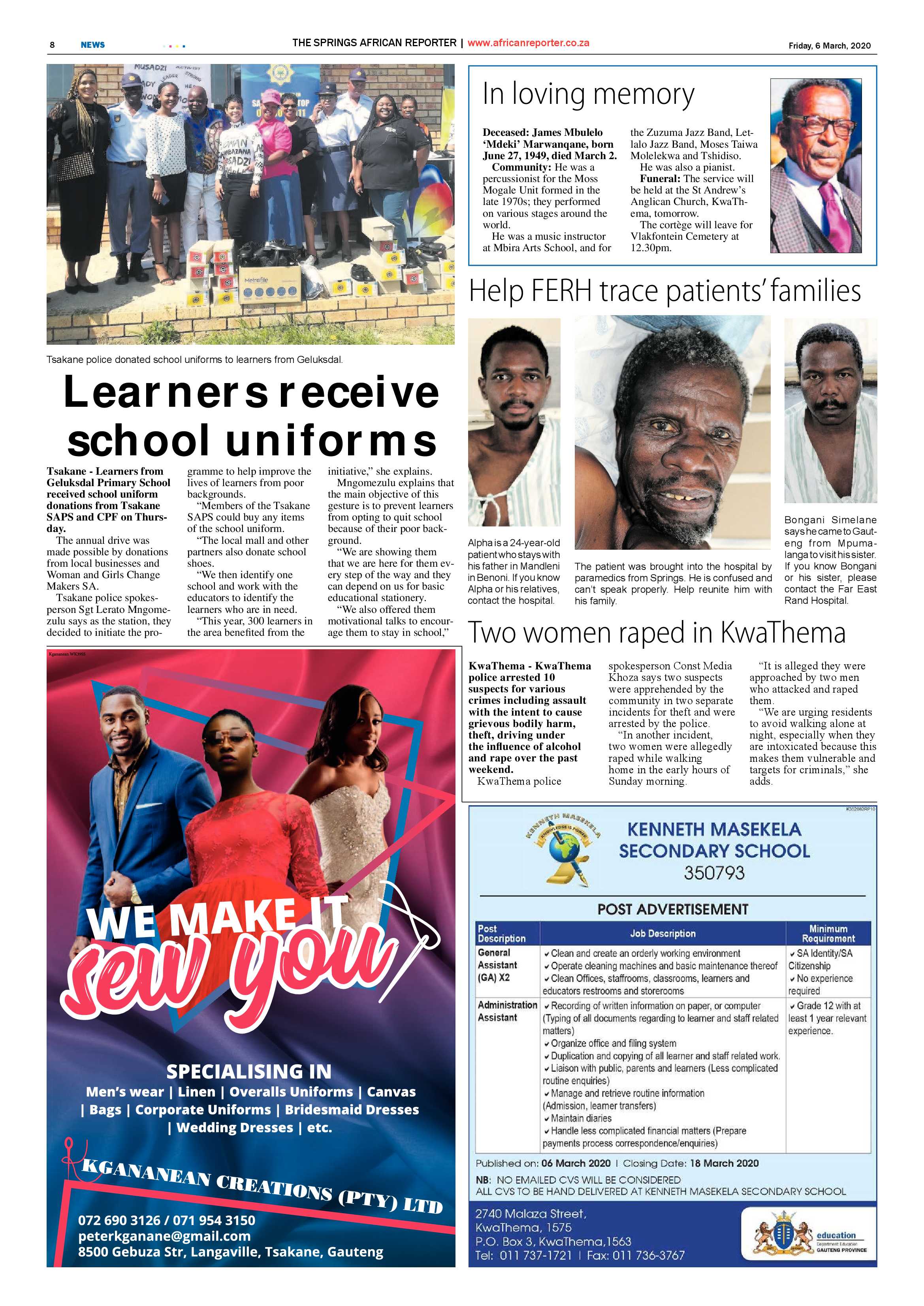 African Reporter 06 March 2020 page 8