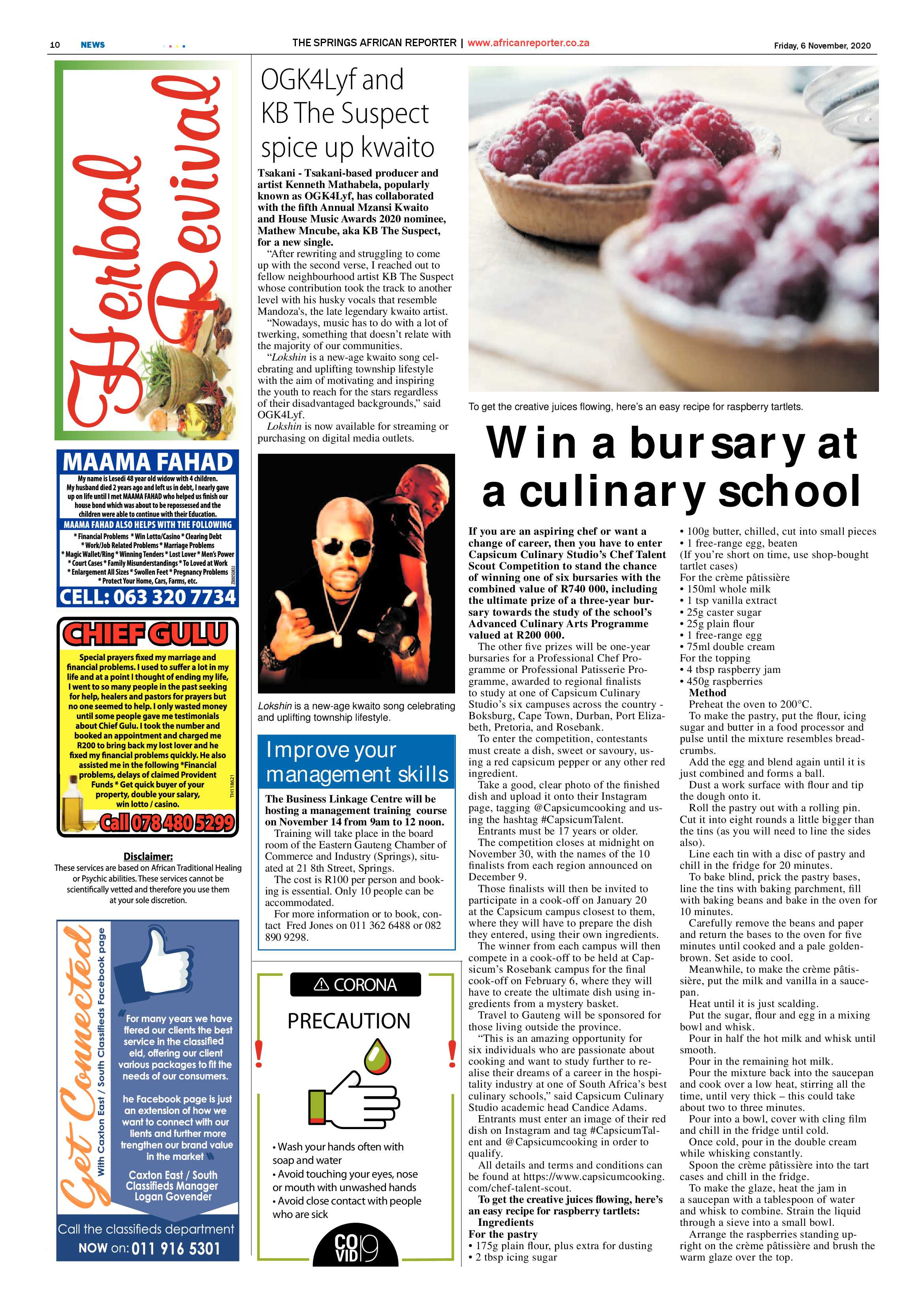 African Reporter 06 November 2020 page 10