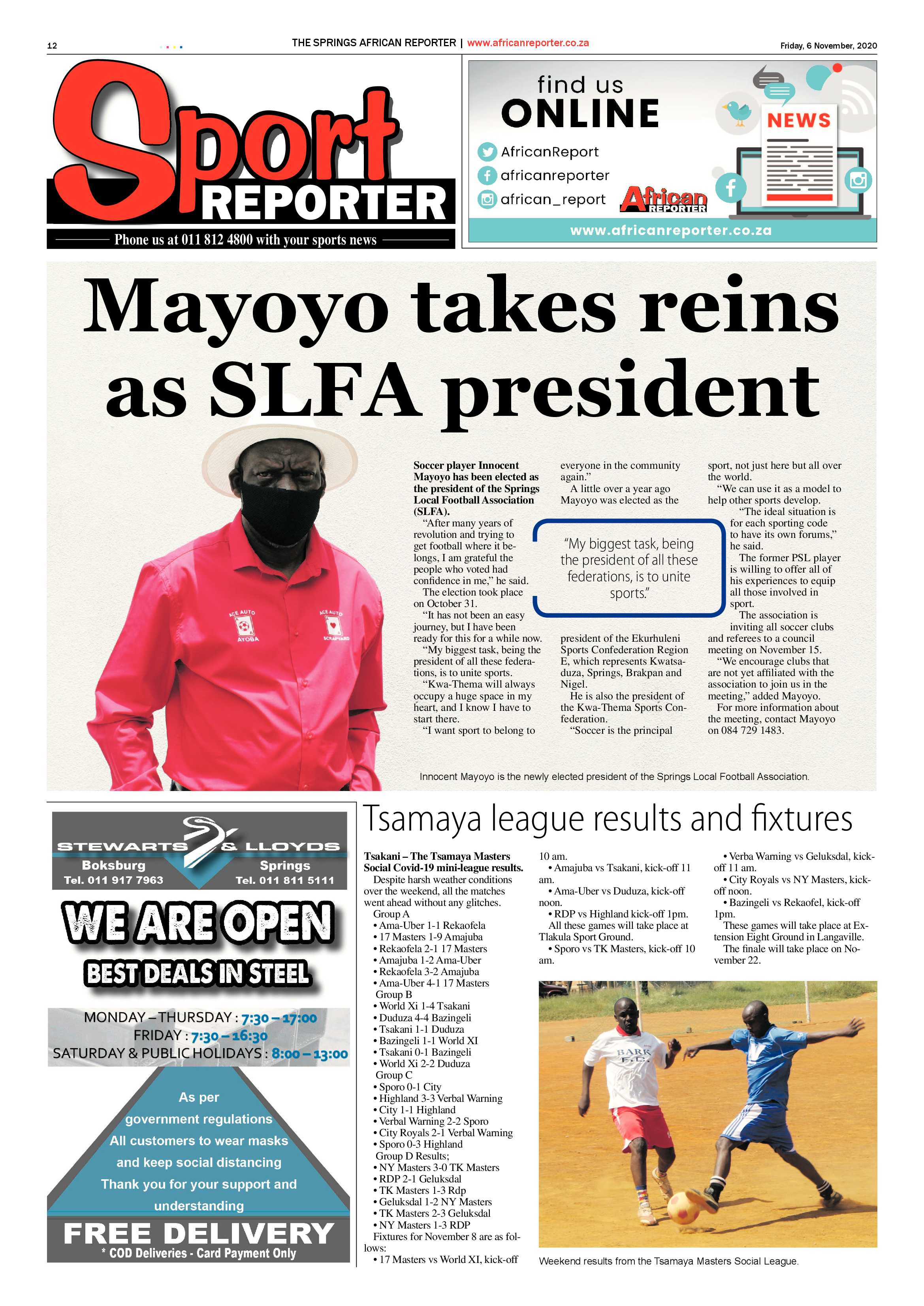 African Reporter 06 November 2020 page 12
