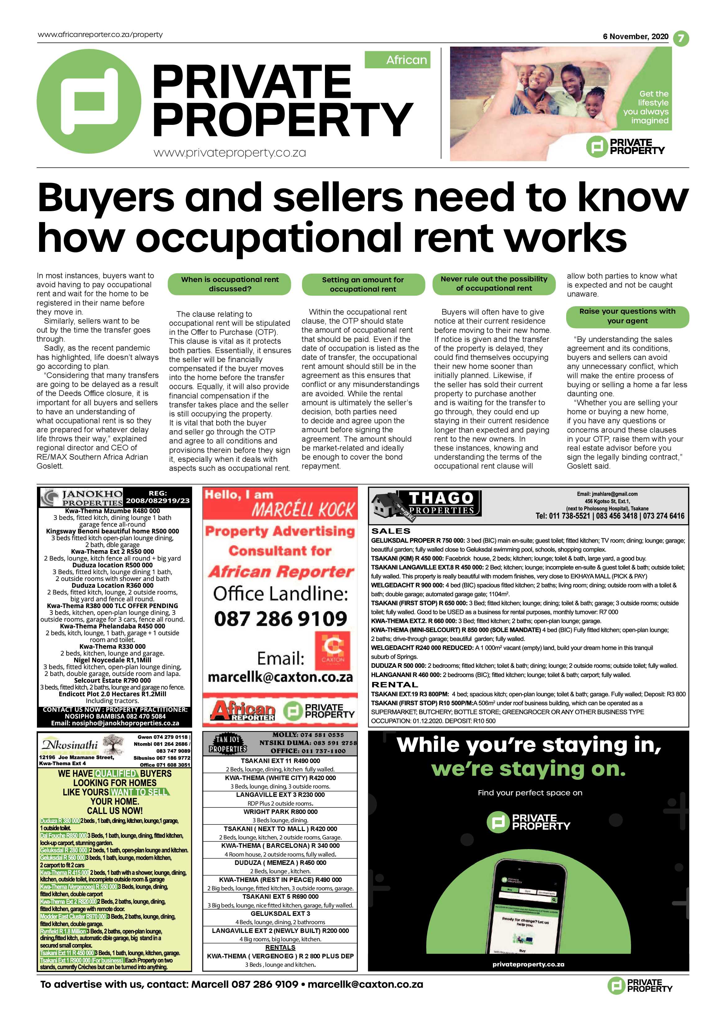 African Reporter 06 November 2020 page 7