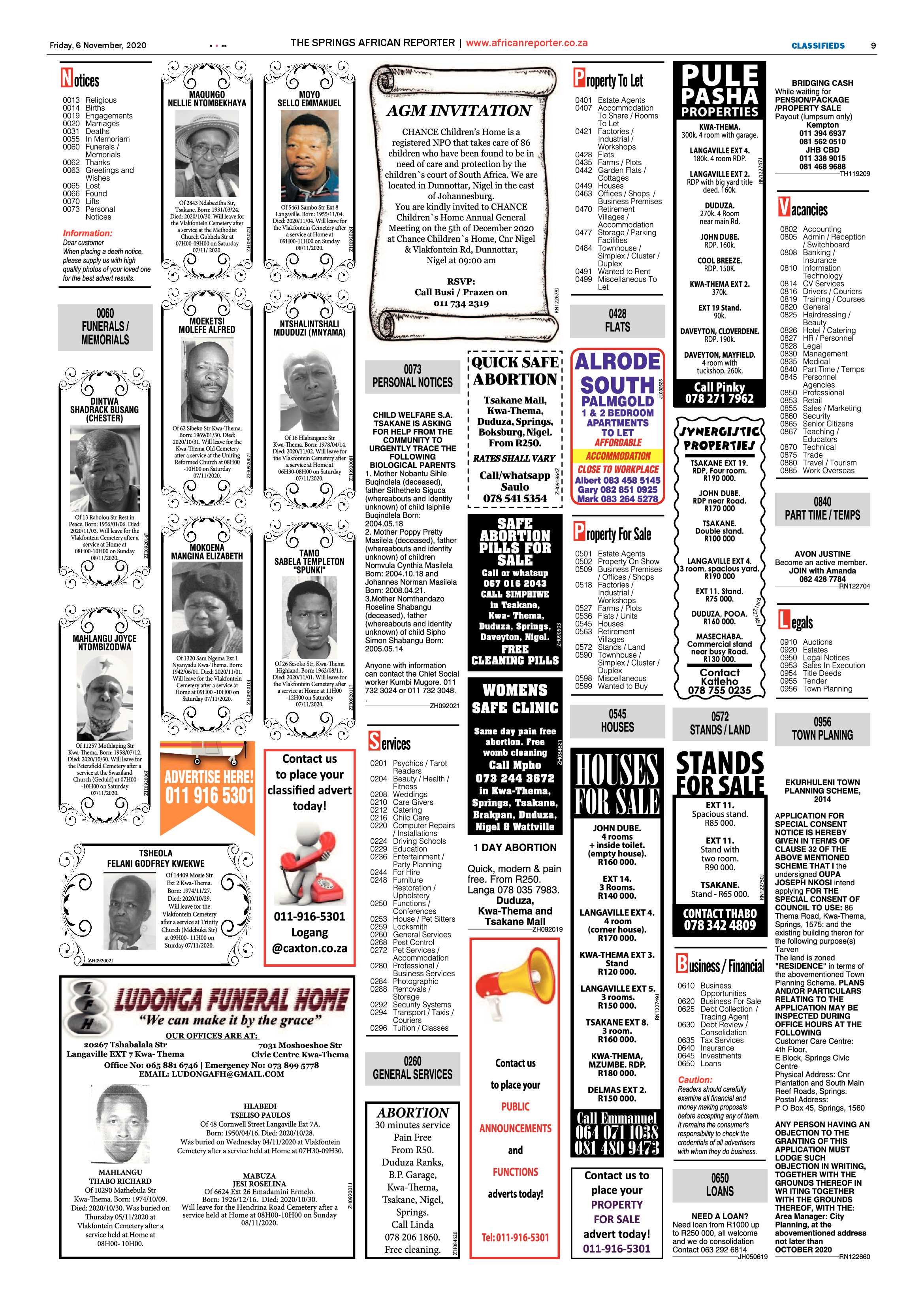 African Reporter 06 November 2020 page 9
