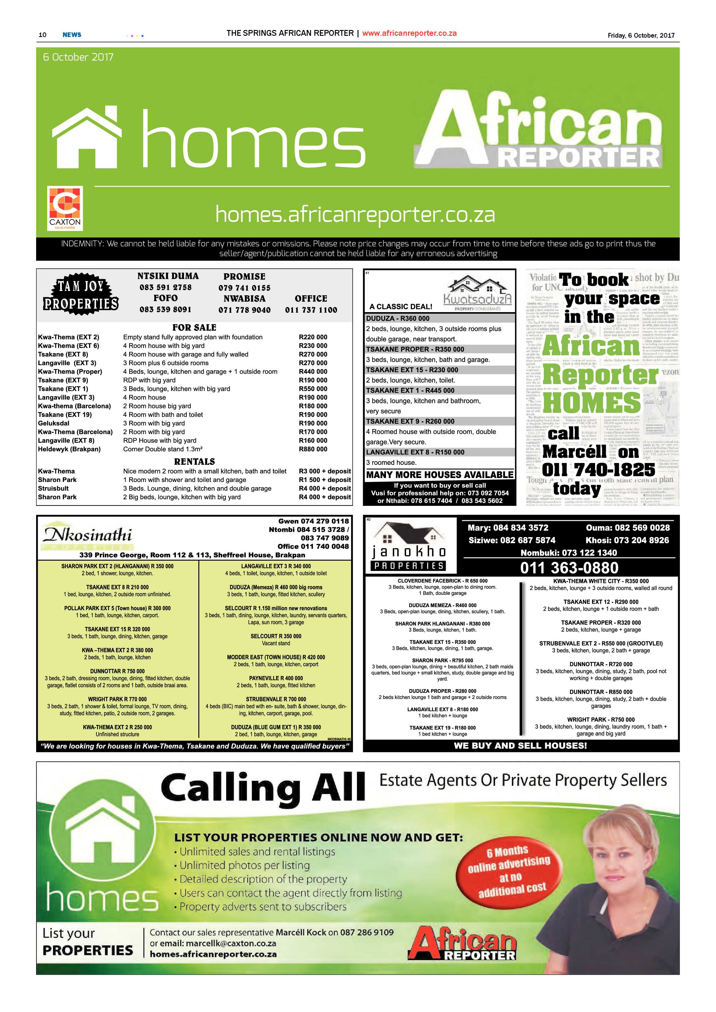 African Reporter 06 October 2017 page 10