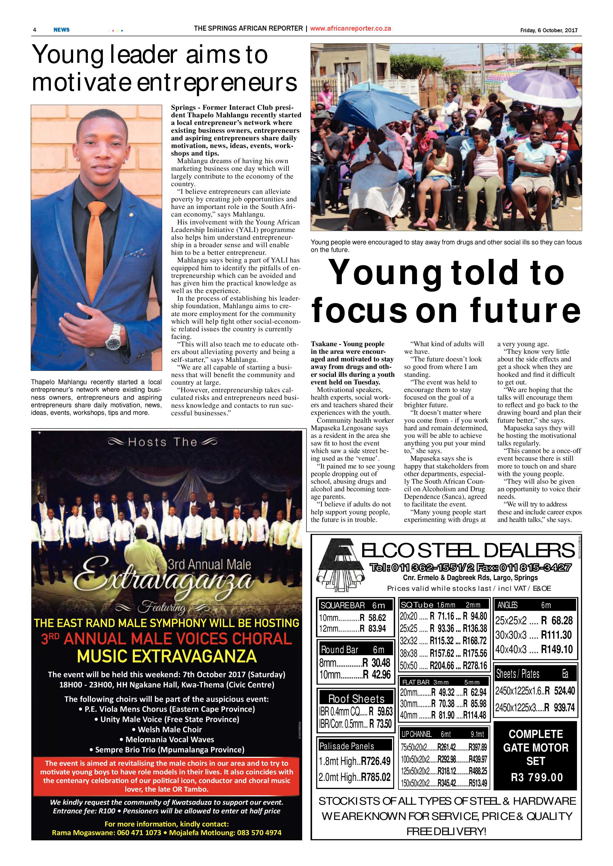 African Reporter 06 October 2017 page 4