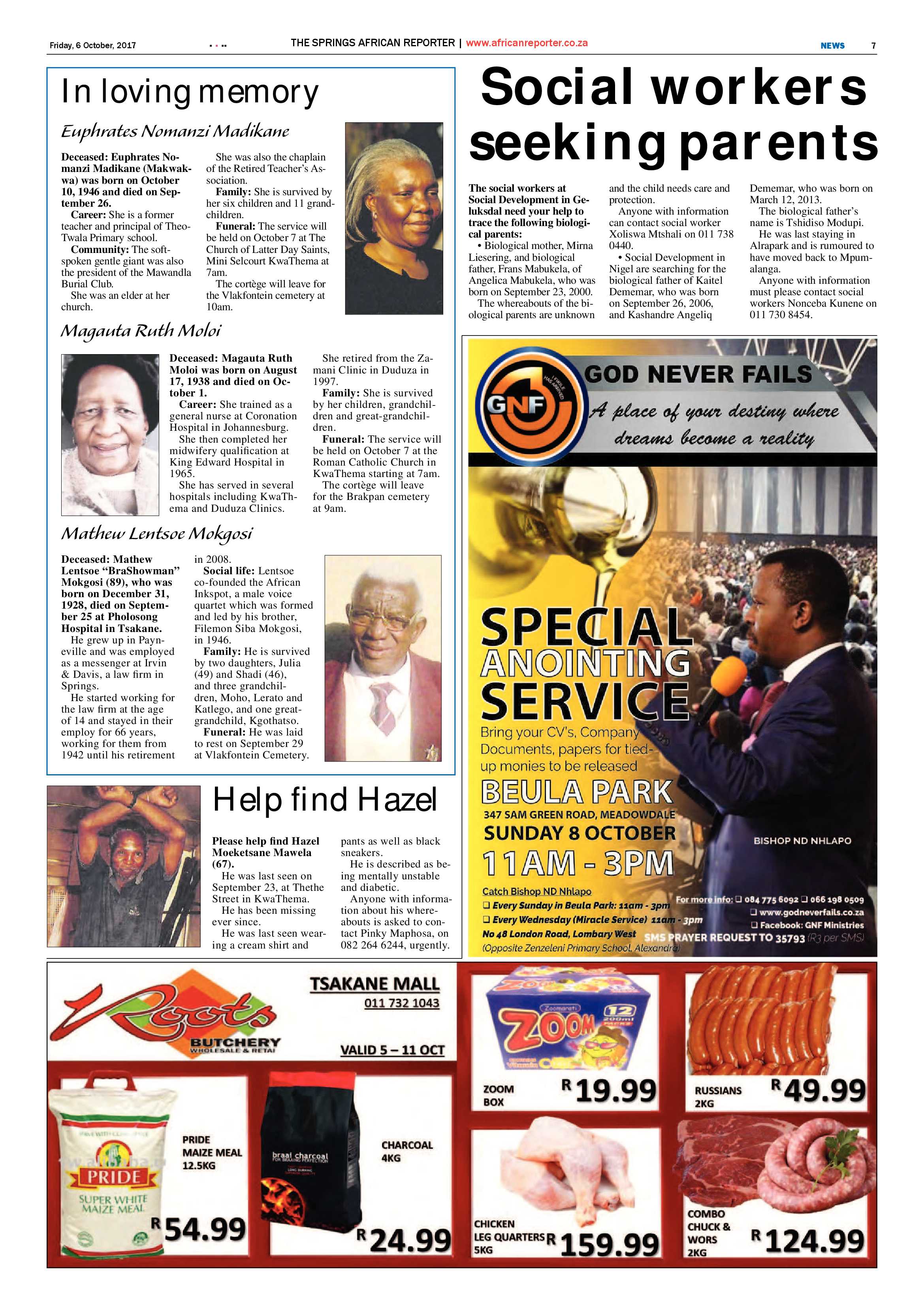 African Reporter 06 October 2017 page 7