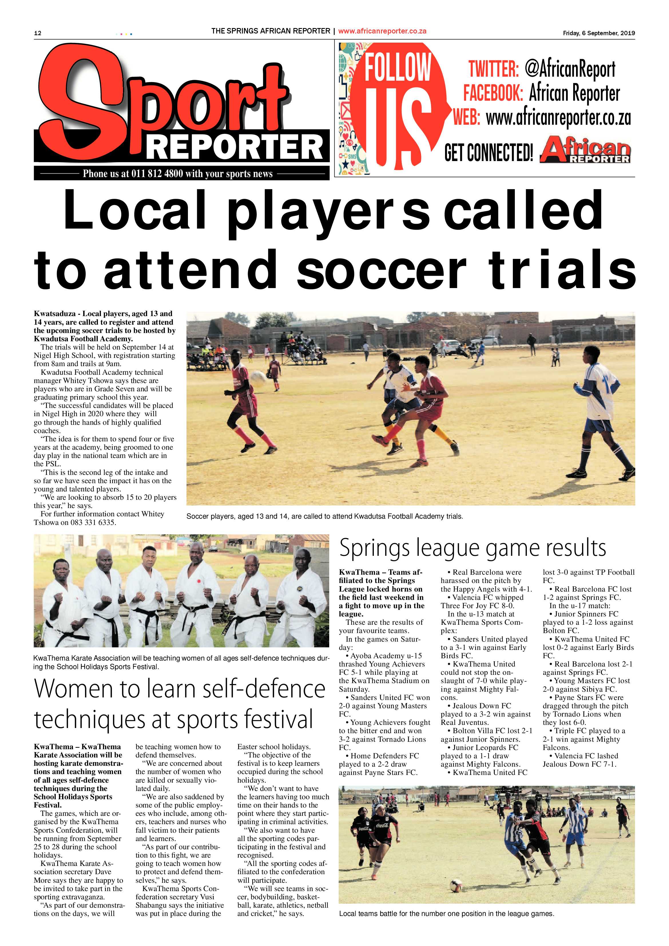 African Reporter 06 September 2019 page 12