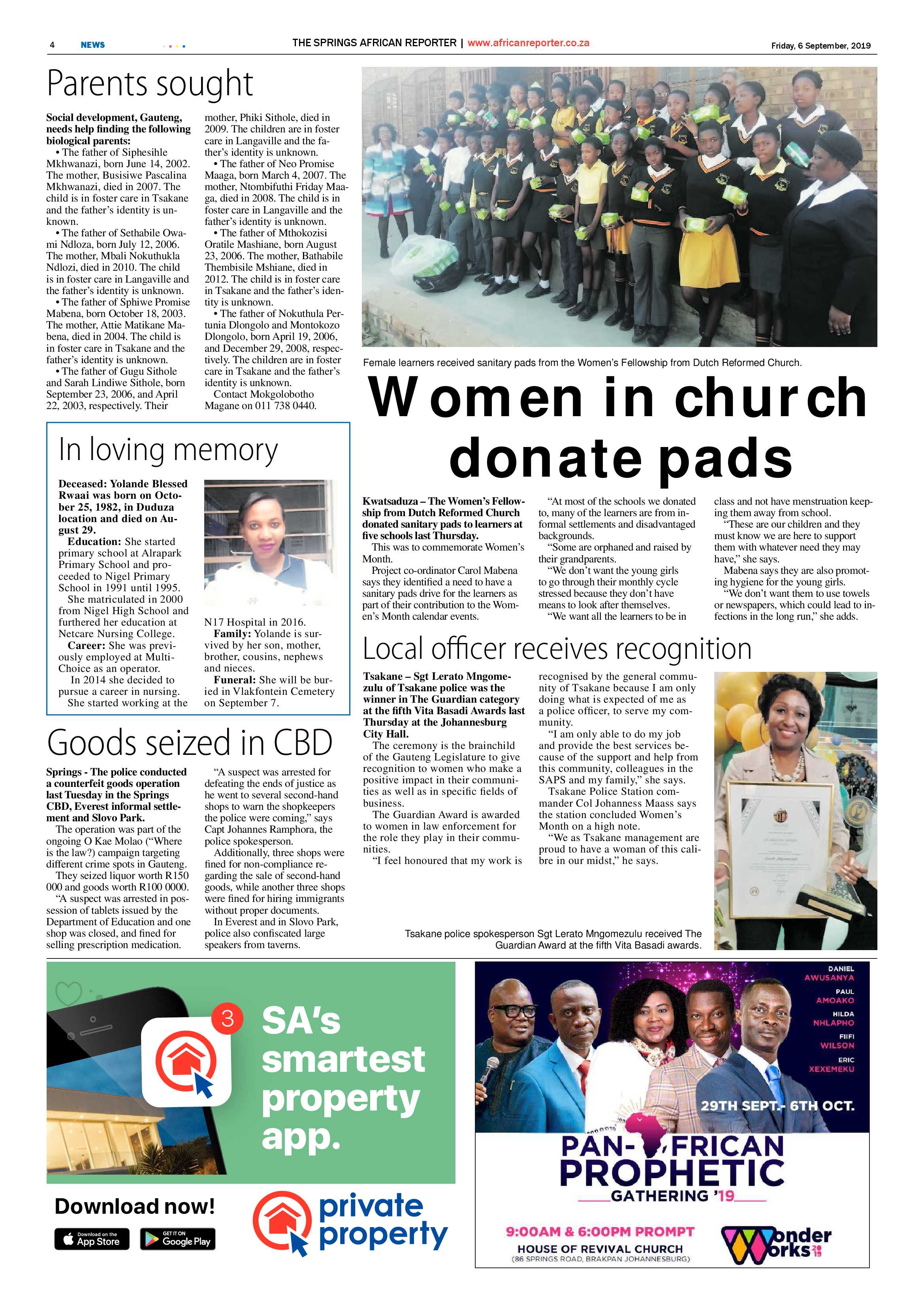 African Reporter 06 September 2019 page 4
