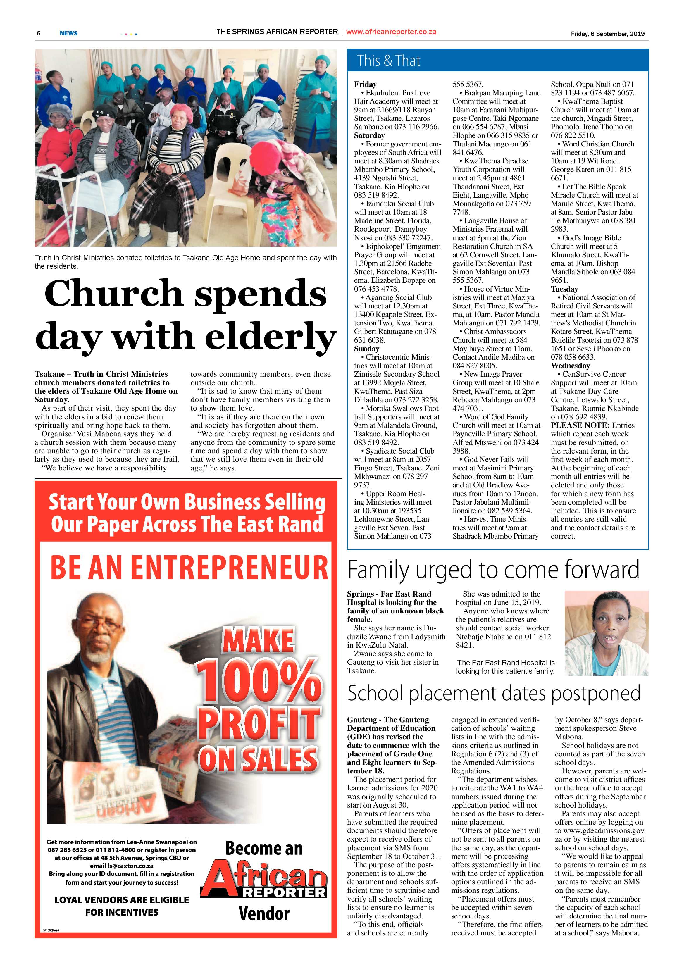 African Reporter 06 September 2019 page 6