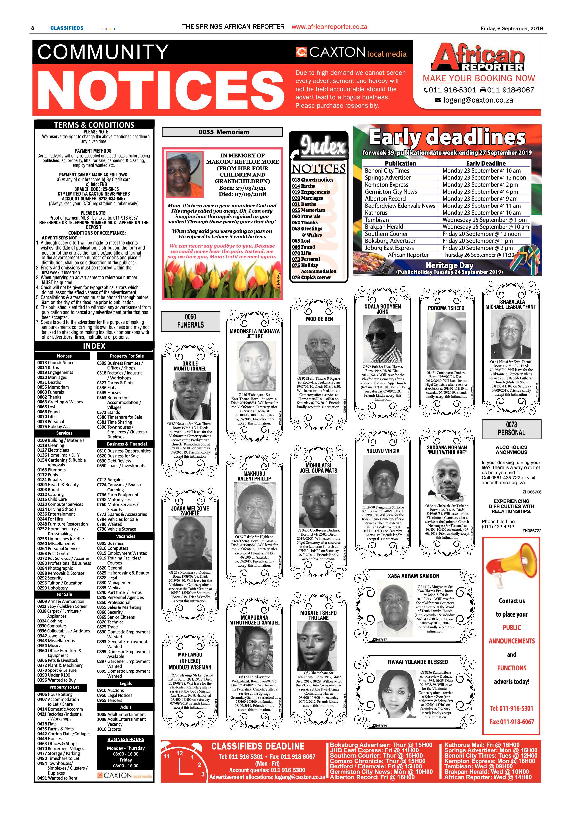African Reporter 06 September 2019 page 8