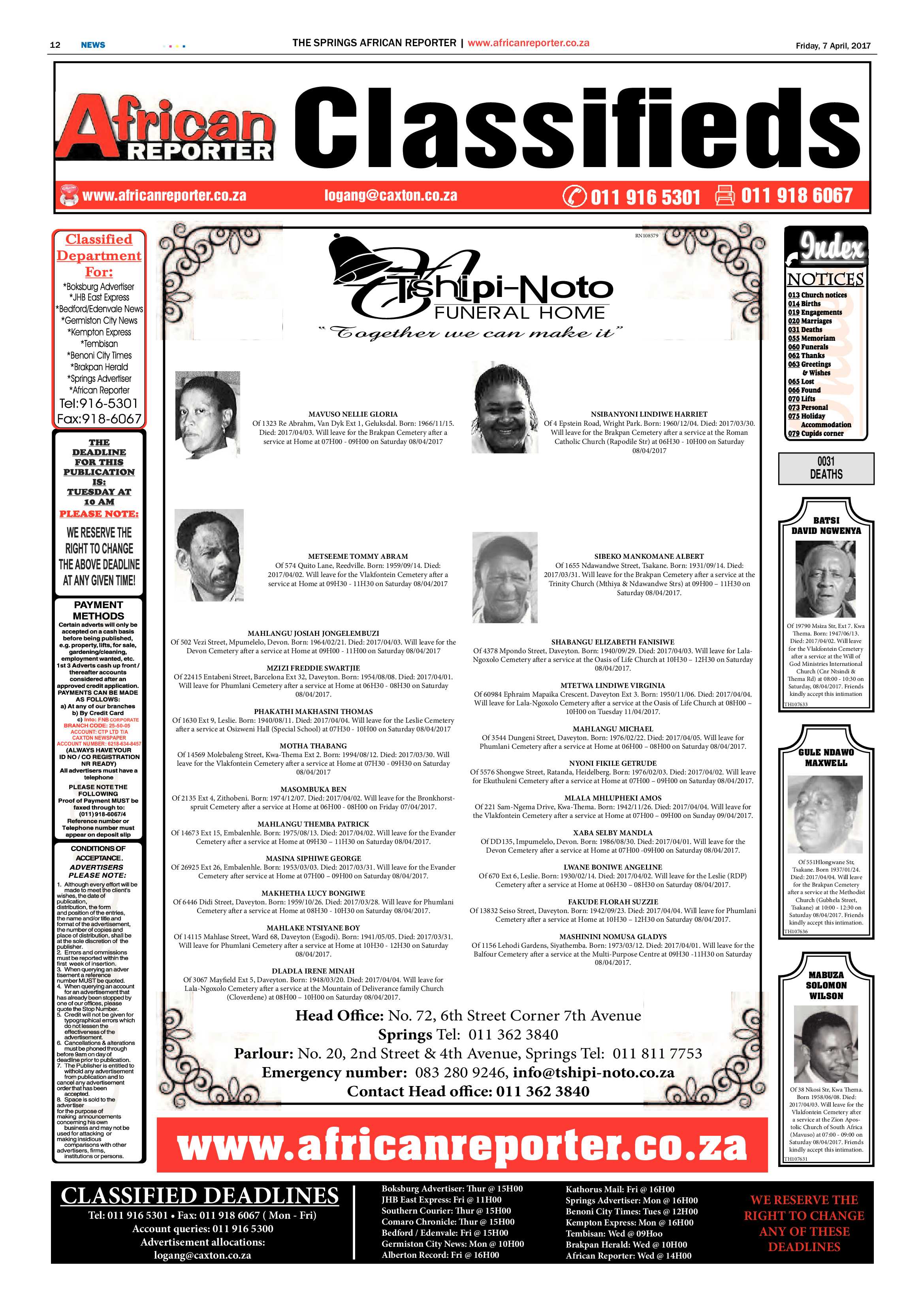 African Reporter 07 April 2017 page 12