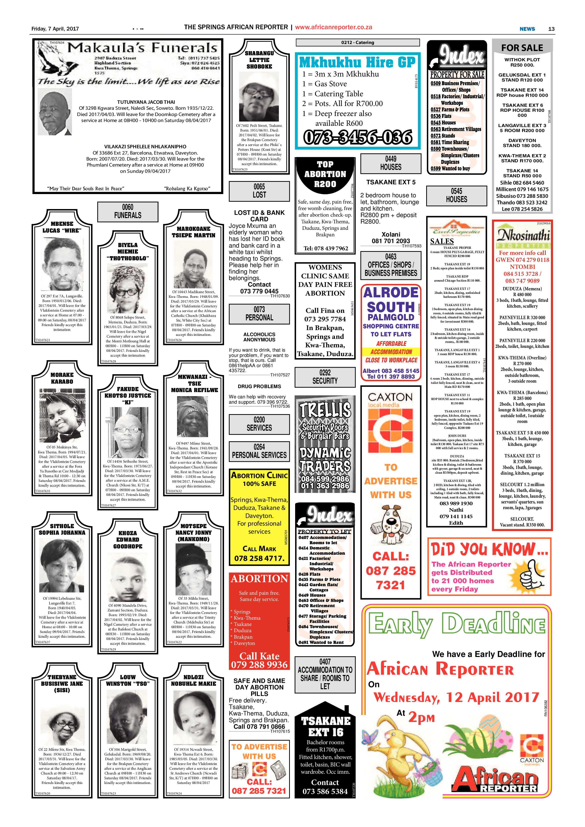 African Reporter 07 April 2017 page 13