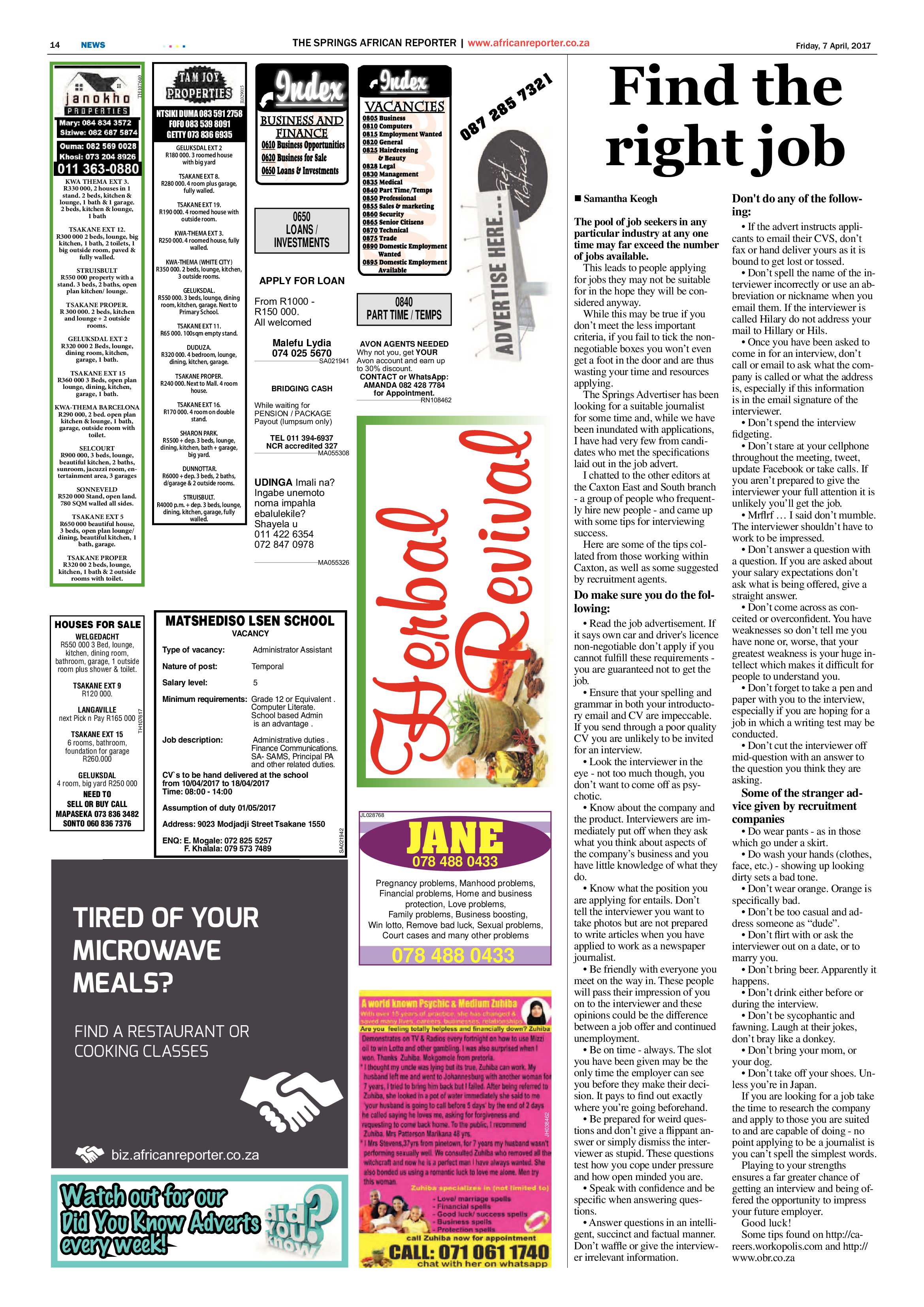 African Reporter 07 April 2017 page 14