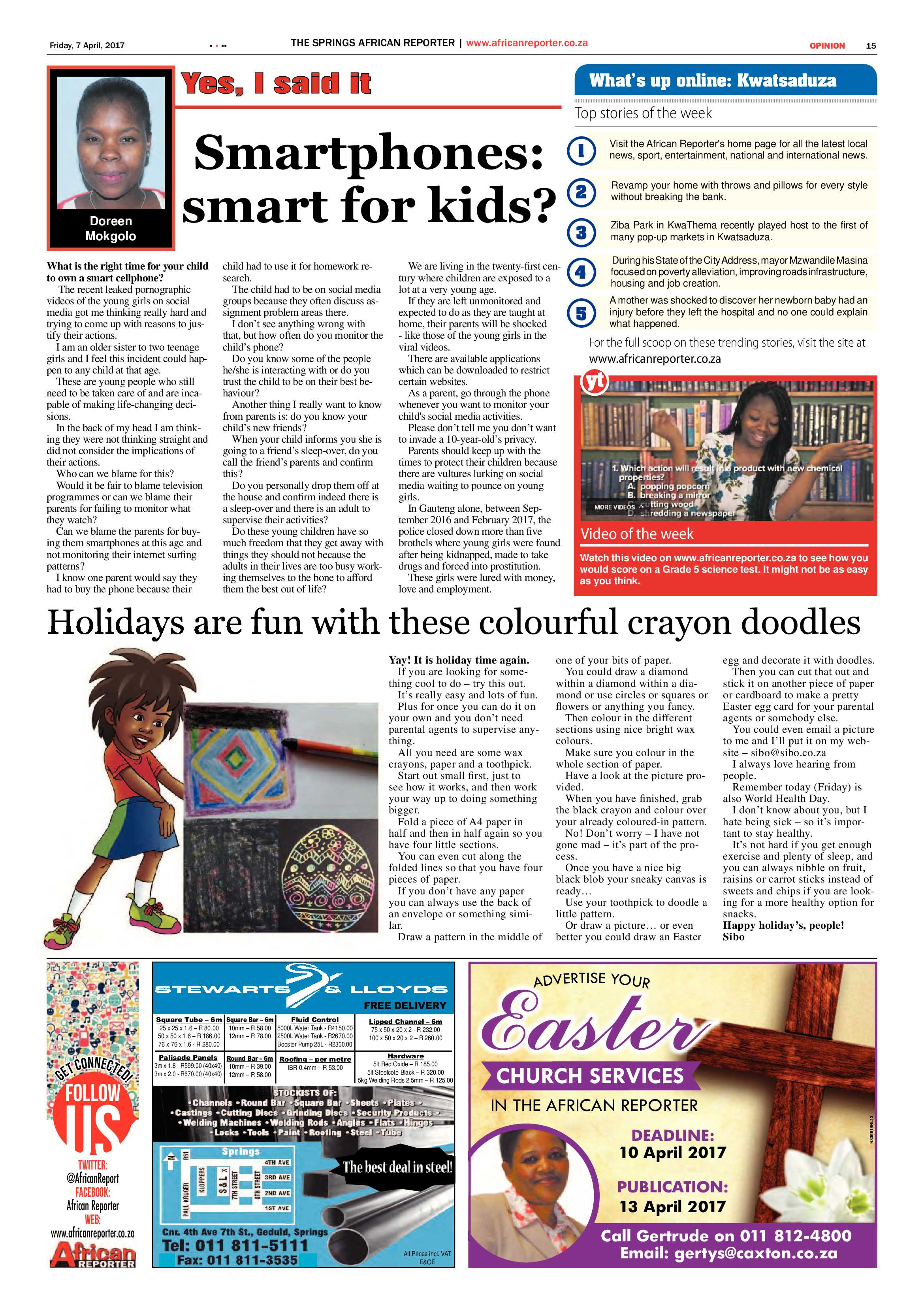 African Reporter 07 April 2017 page 15