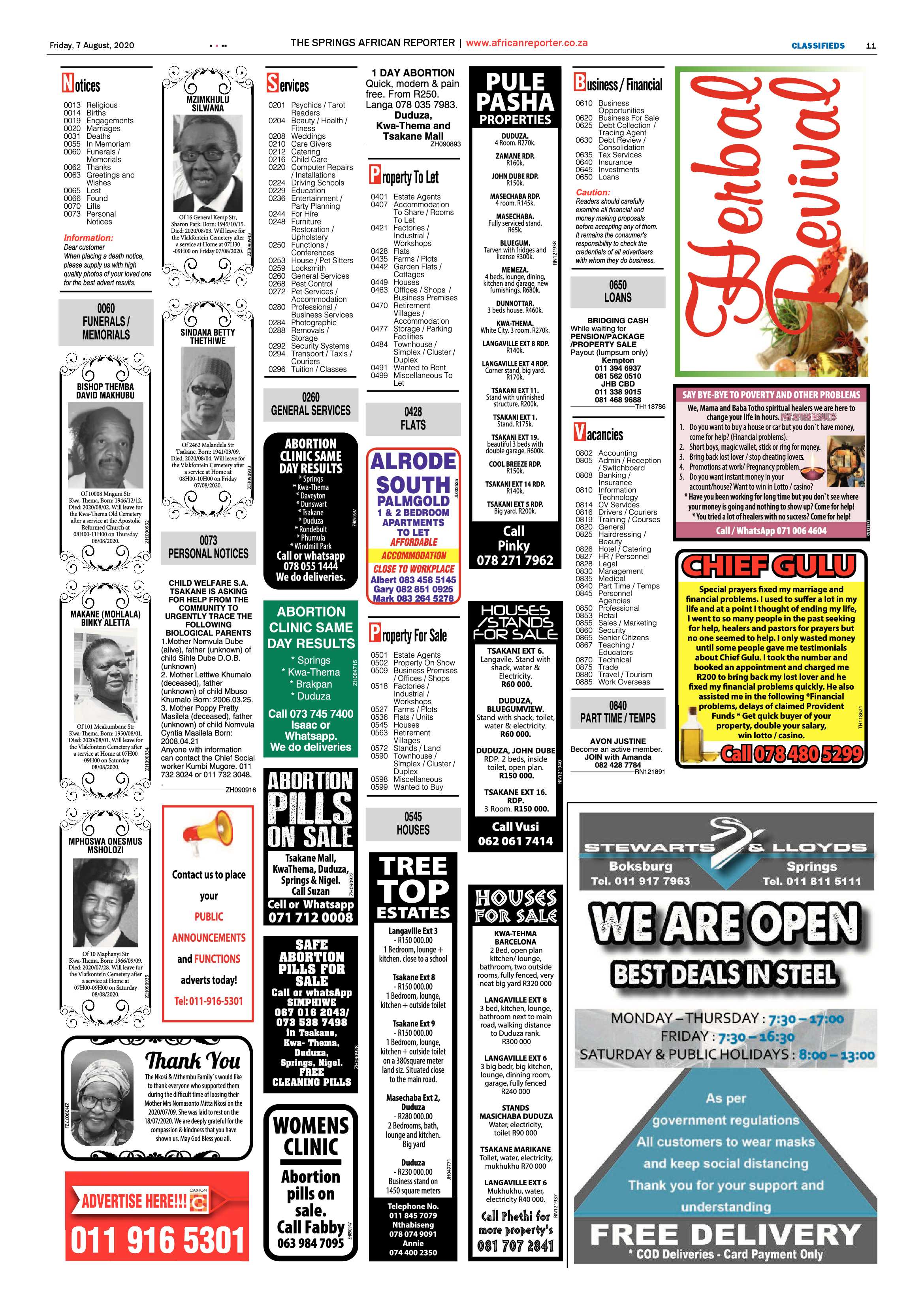 African Reporter 07 August 2020 page 11