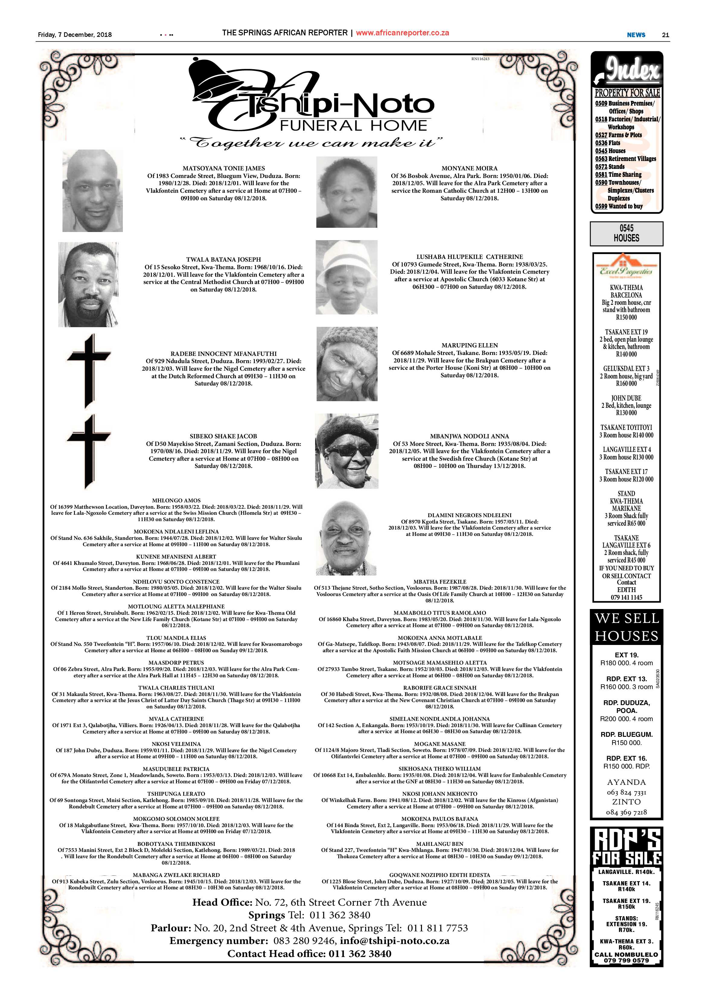 African Reporter 07 December 2018 page 21