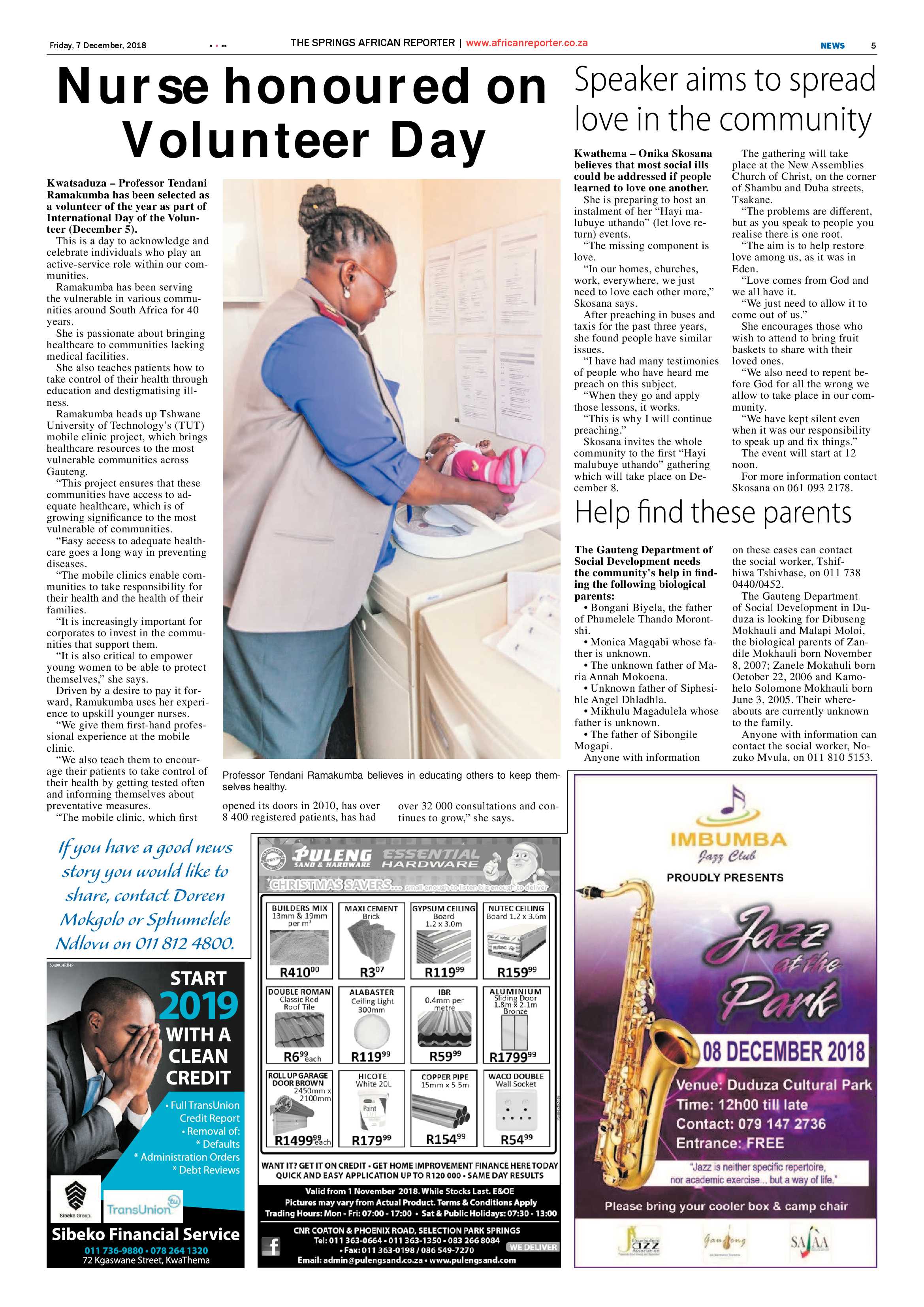 African Reporter 07 December 2018 page 5