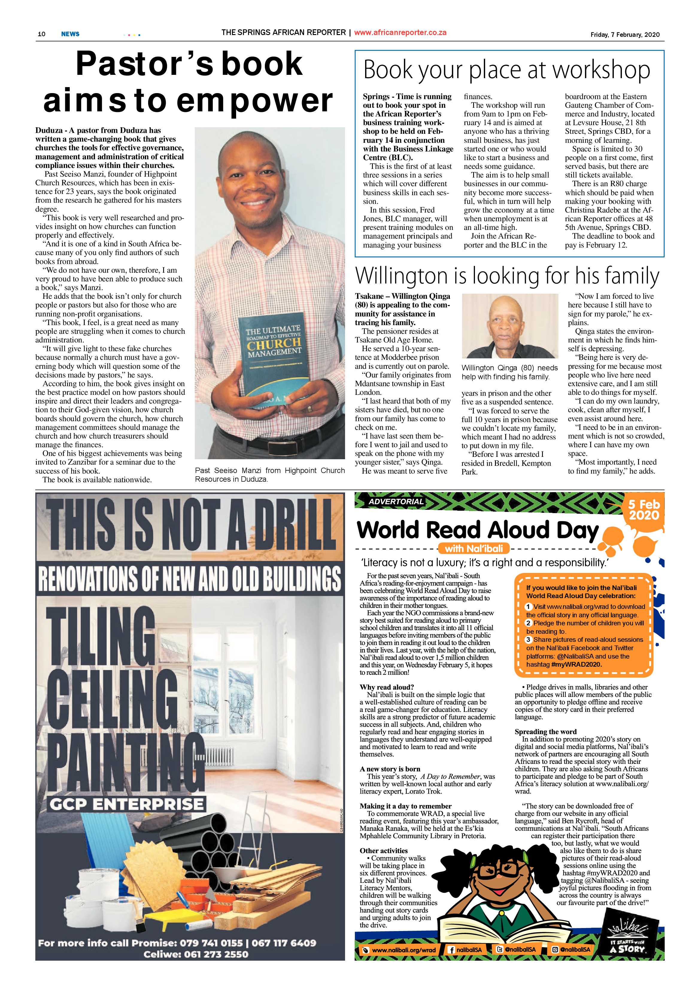 African Reporter 07 February 2020 page 10