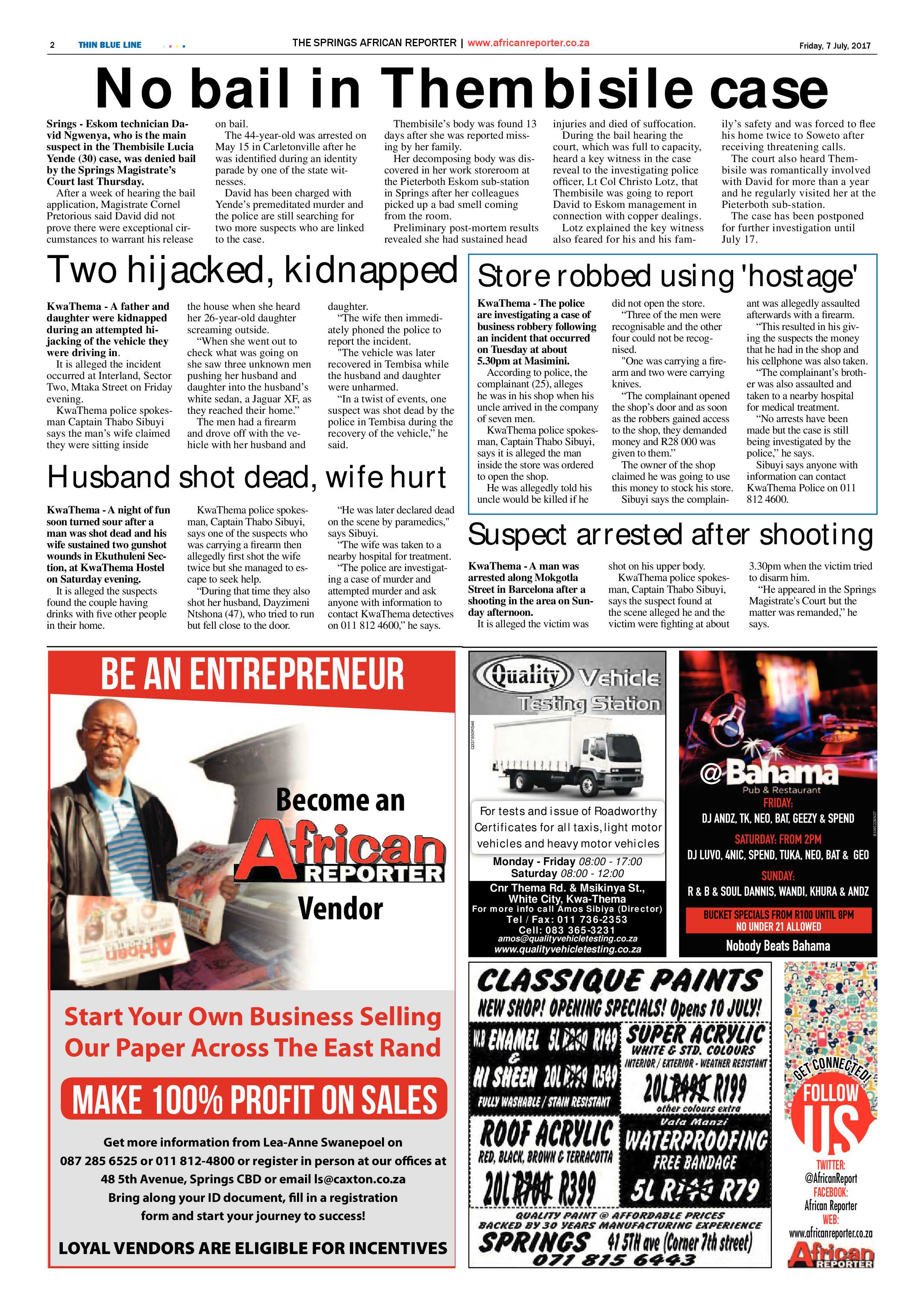 African Reporter 07 July 2017 page 2