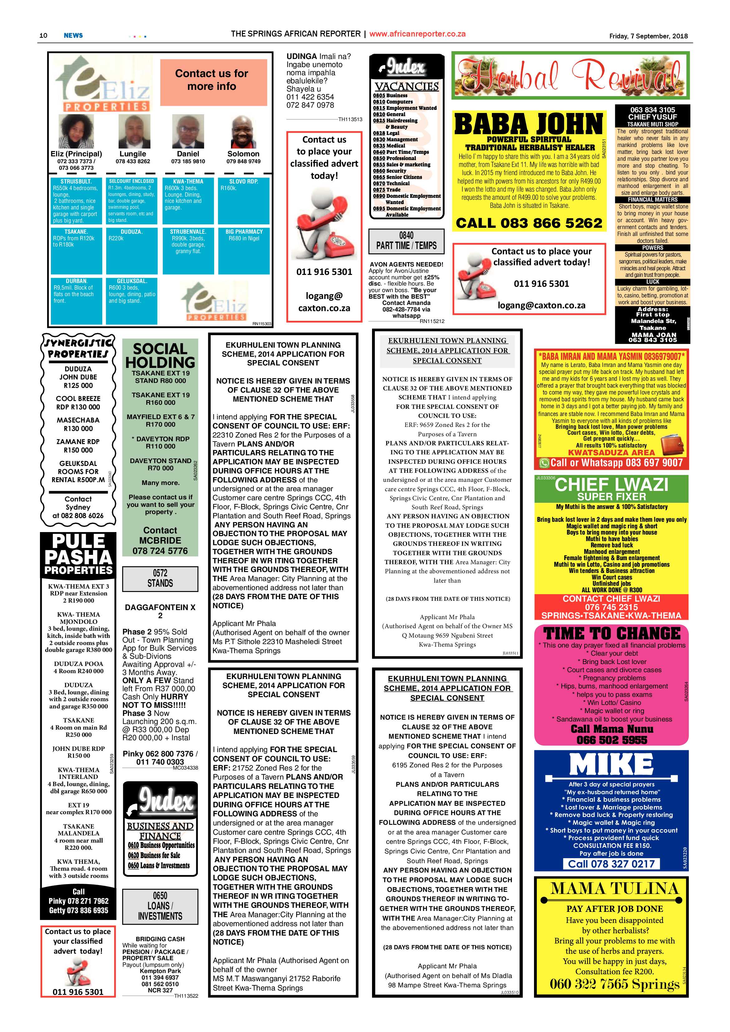 African Reporter 07 September 2018 page 10