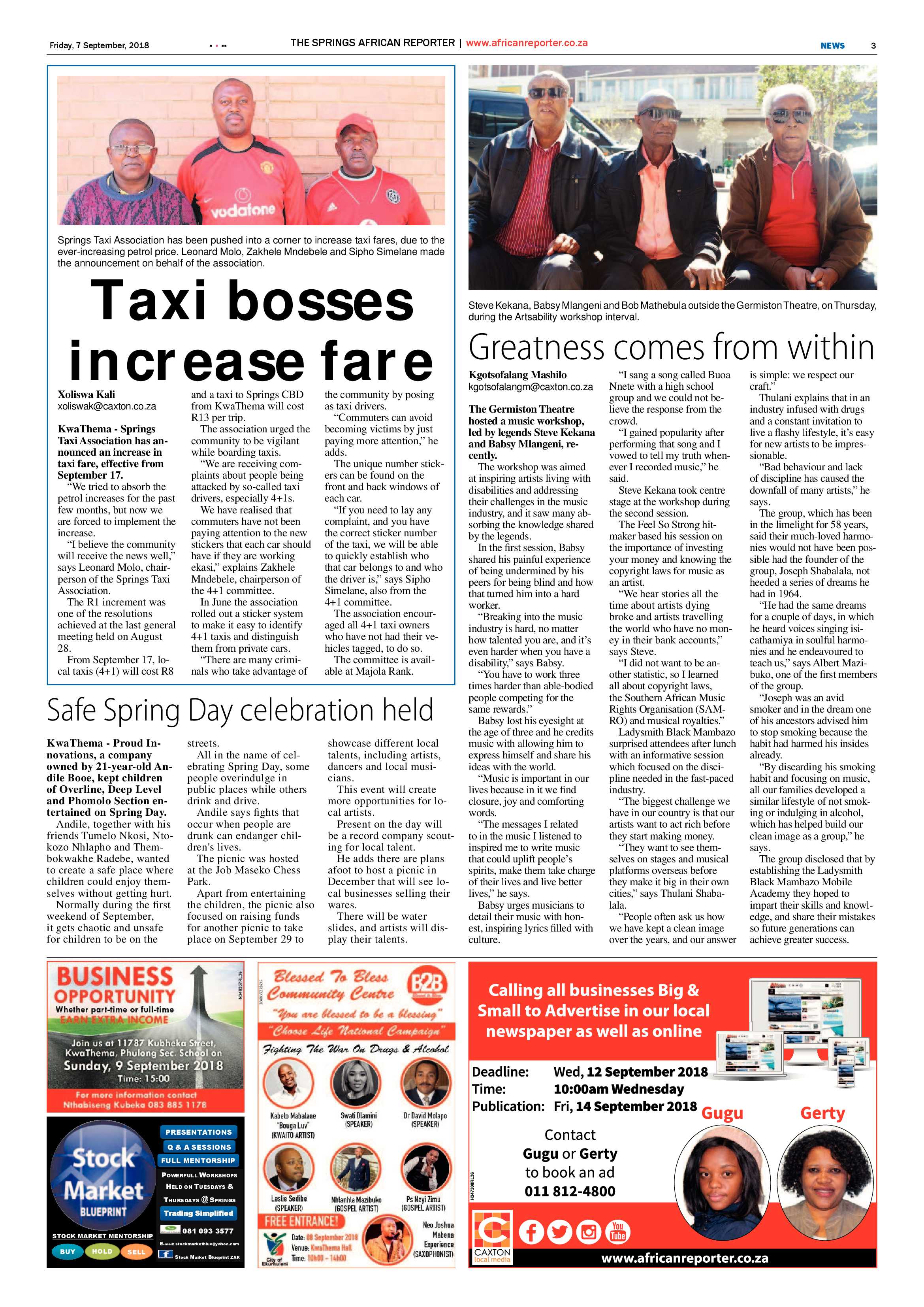 African Reporter 07 September 2018 page 3