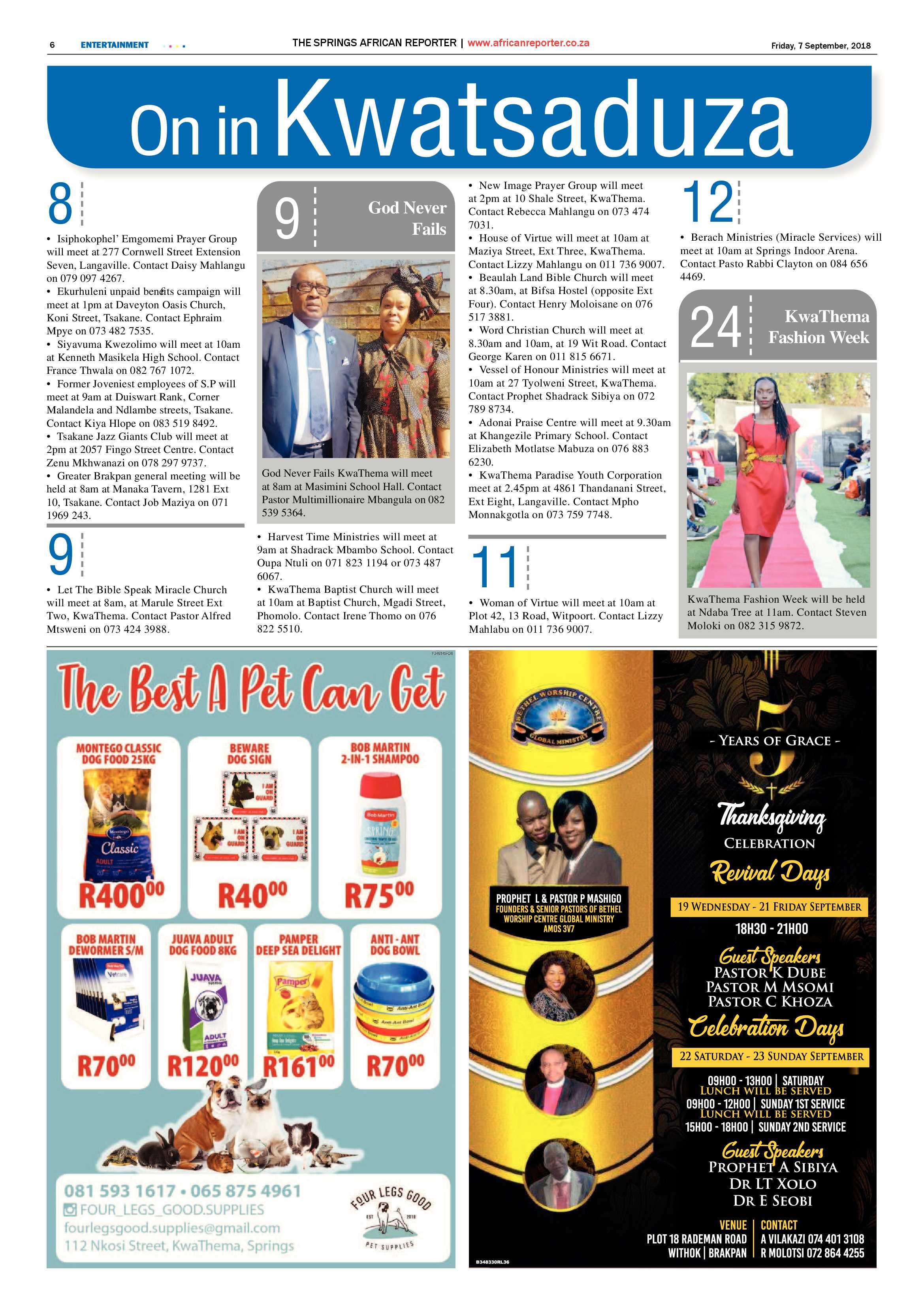African Reporter 07 September 2018 page 6