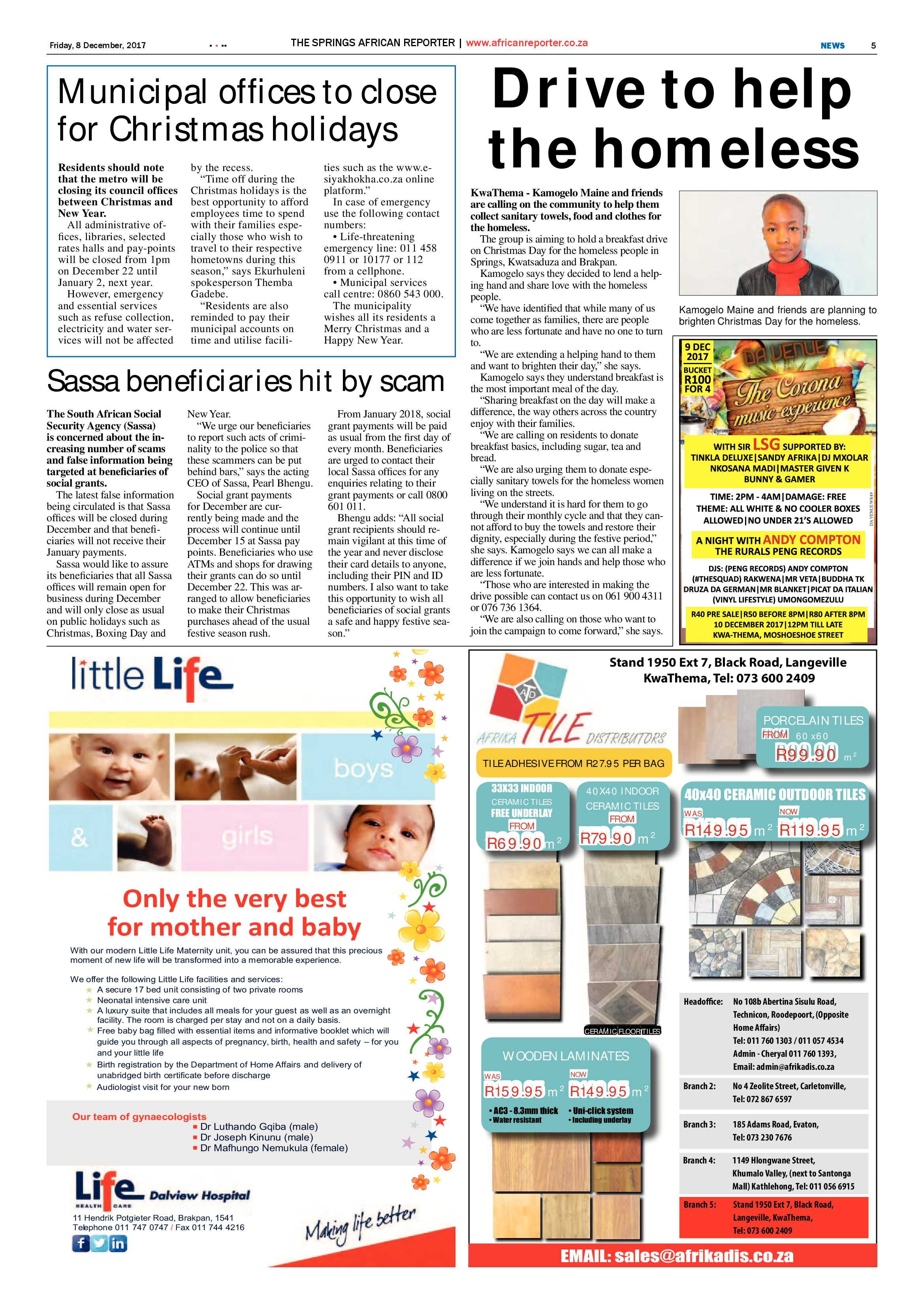 African Reporter 08 December 2017 page 5
