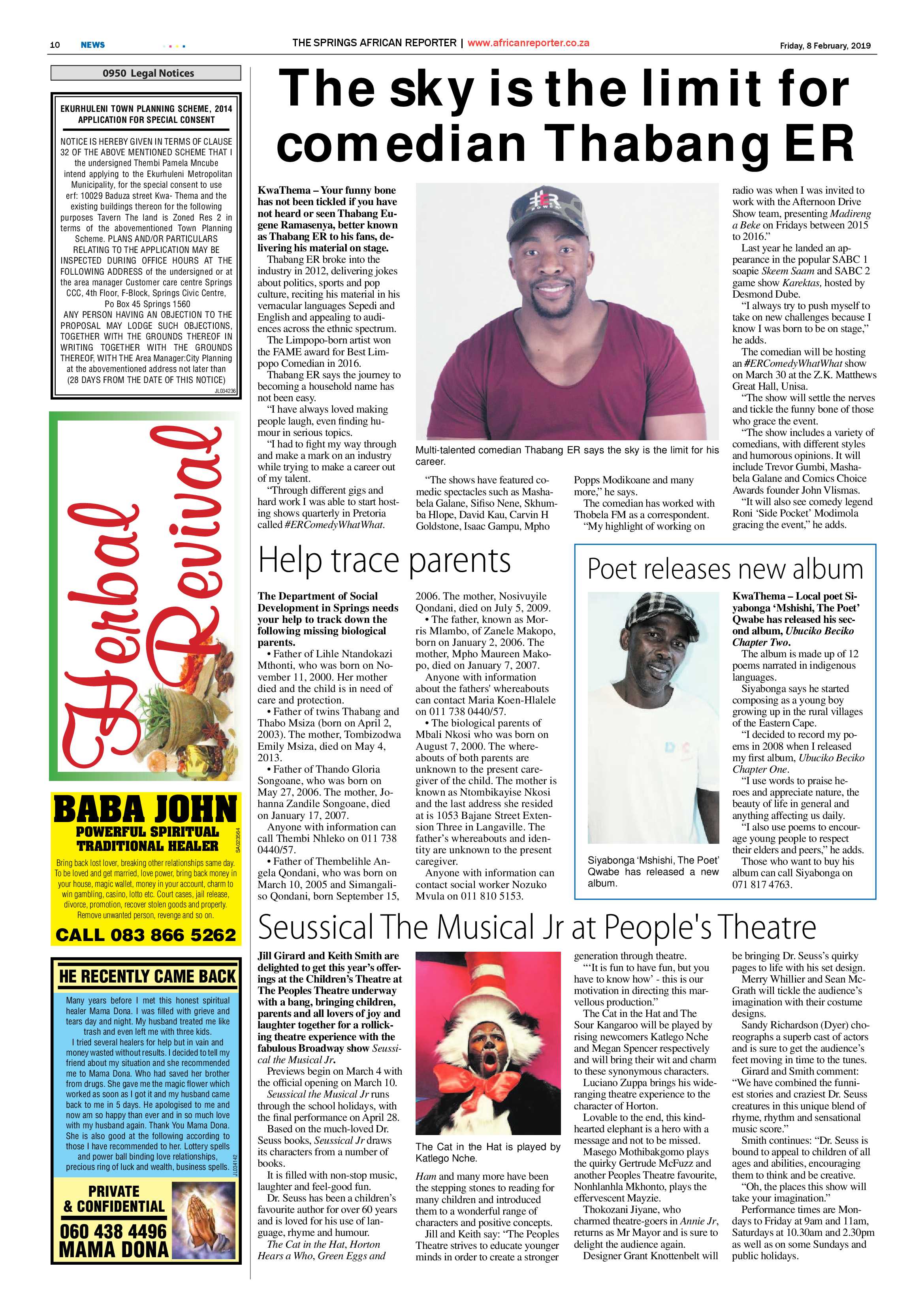 African Reporter 08 February 2019 page 10