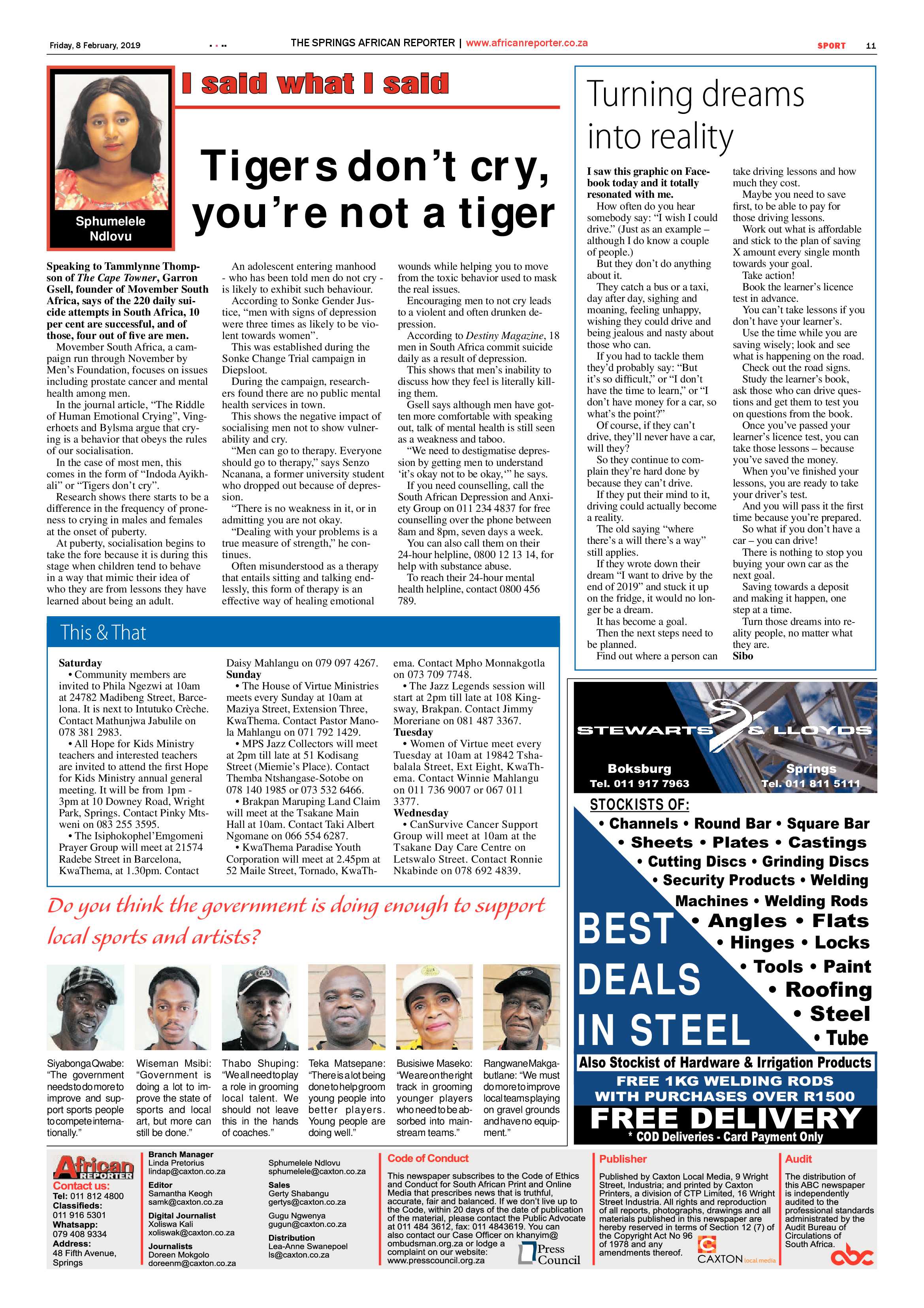 African Reporter 08 February 2019 page 11