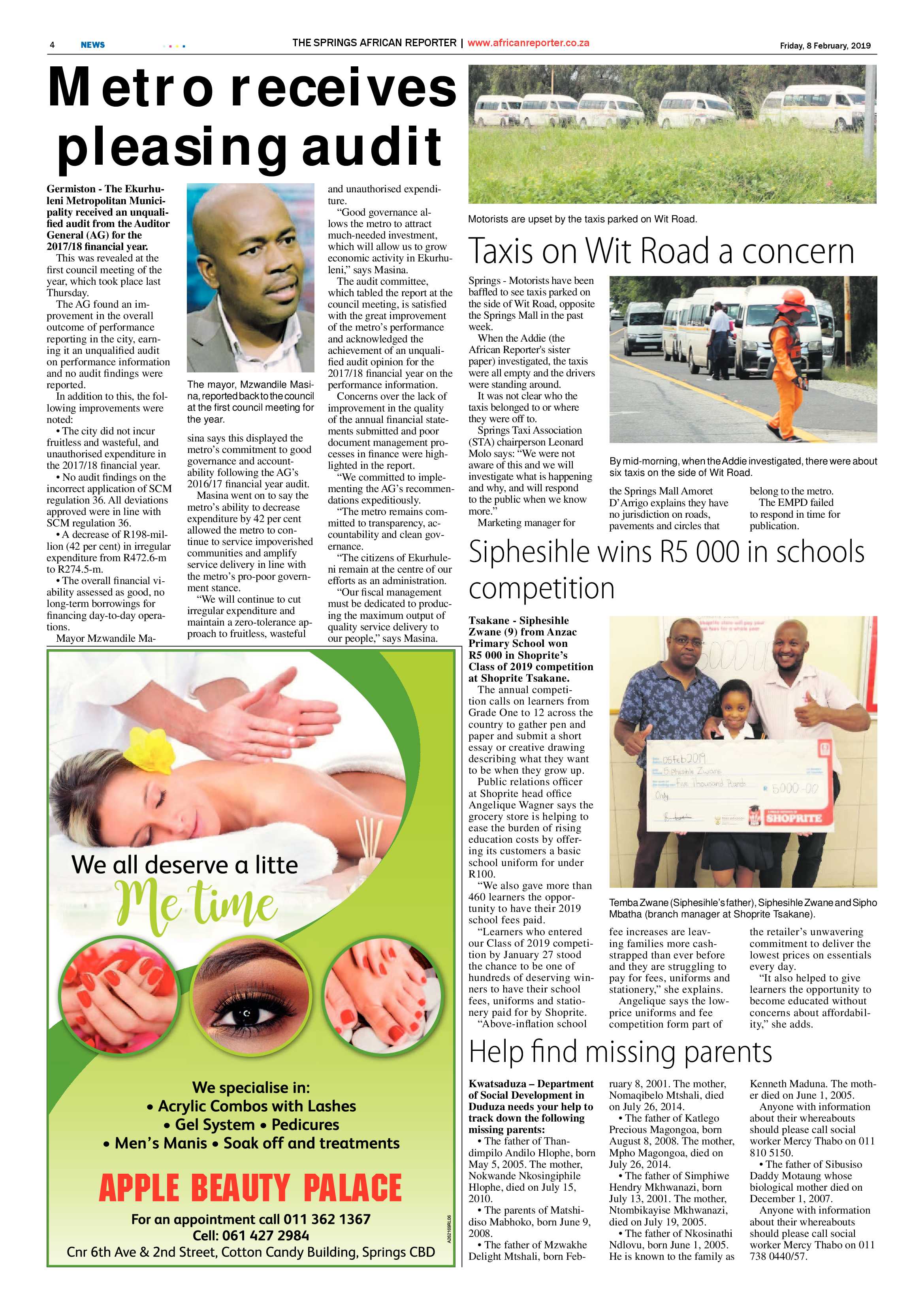 African Reporter 08 February 2019 page 4