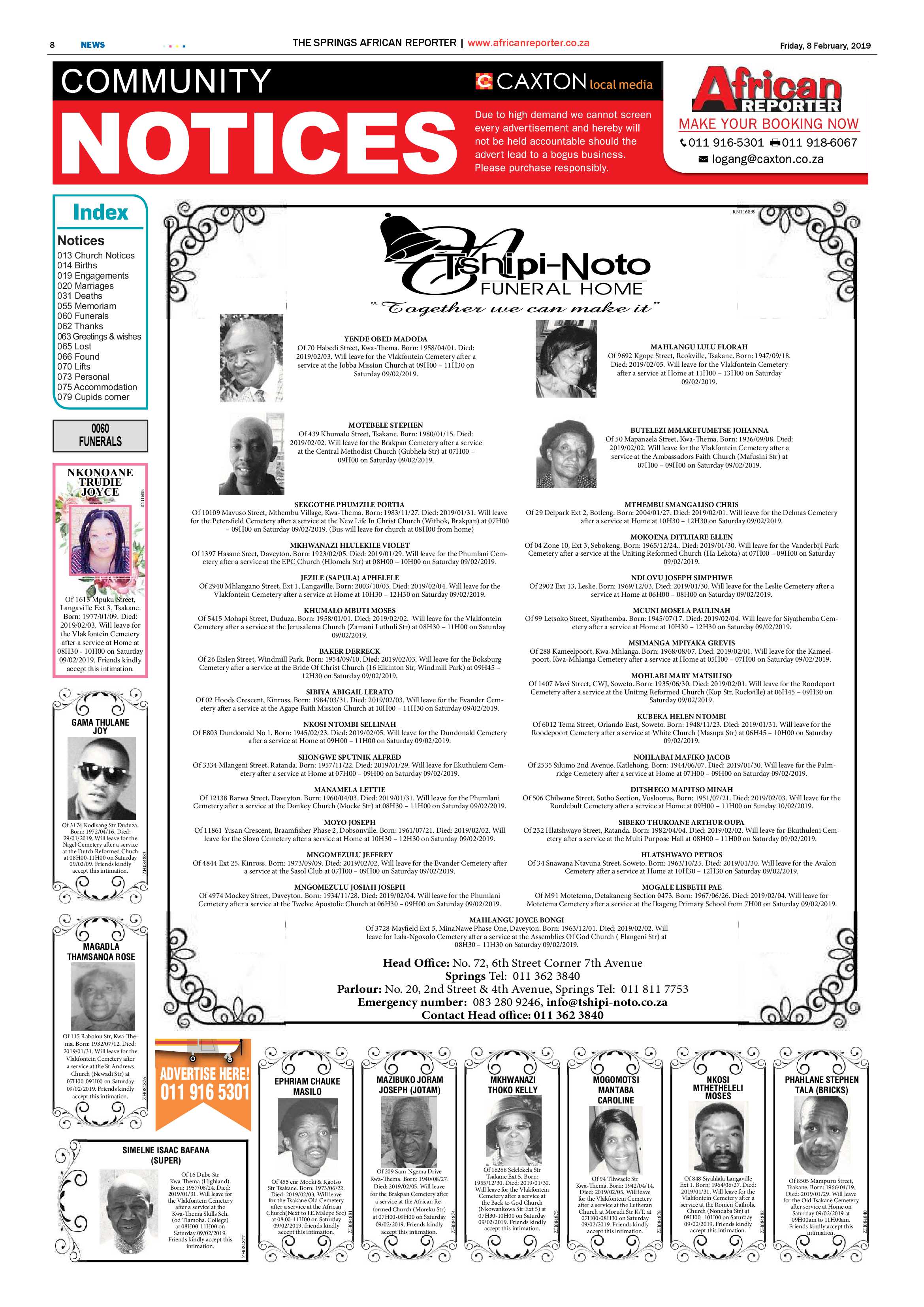 African Reporter 08 February 2019 page 8