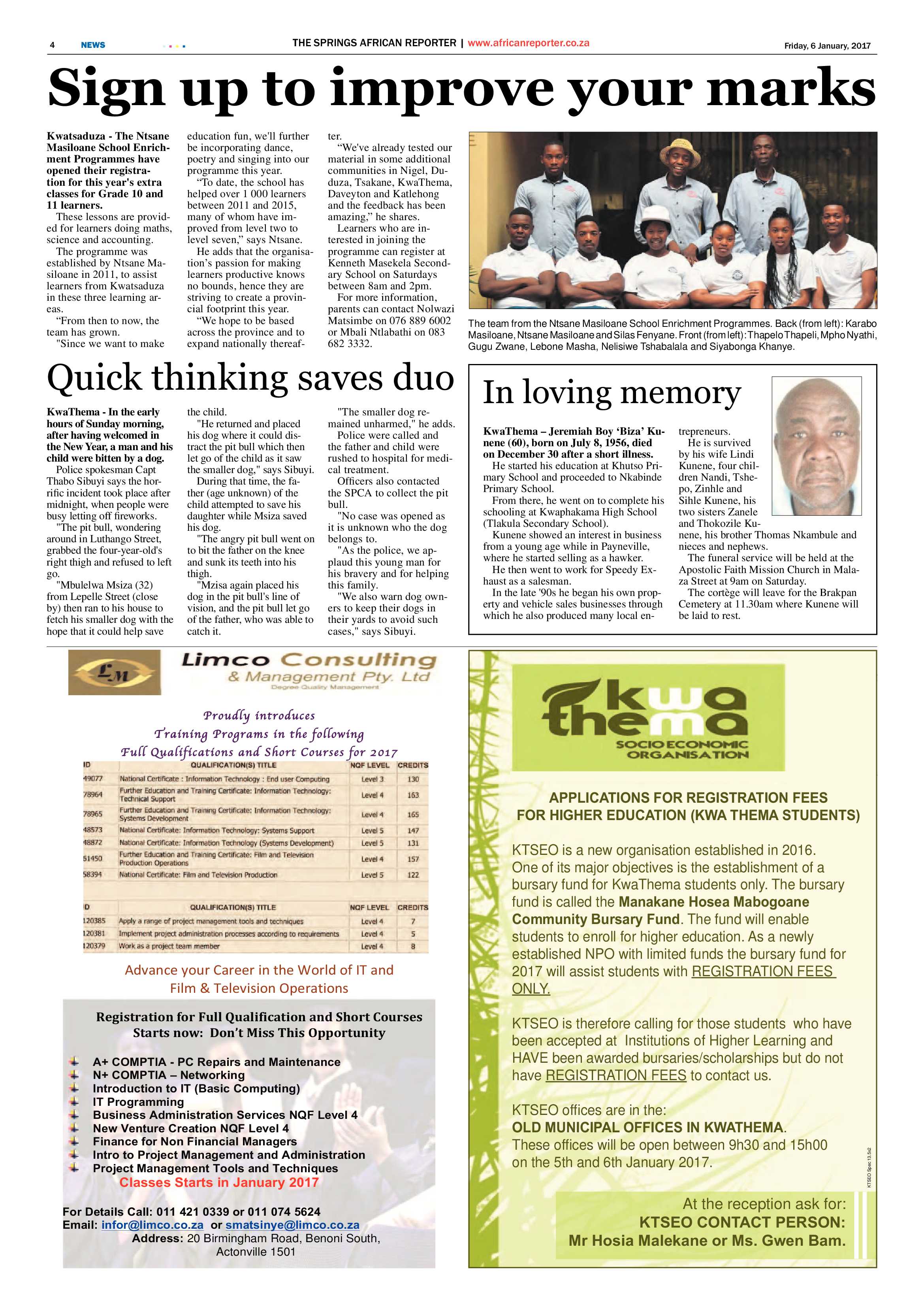 African Reporter 08 January 2017 page 4
