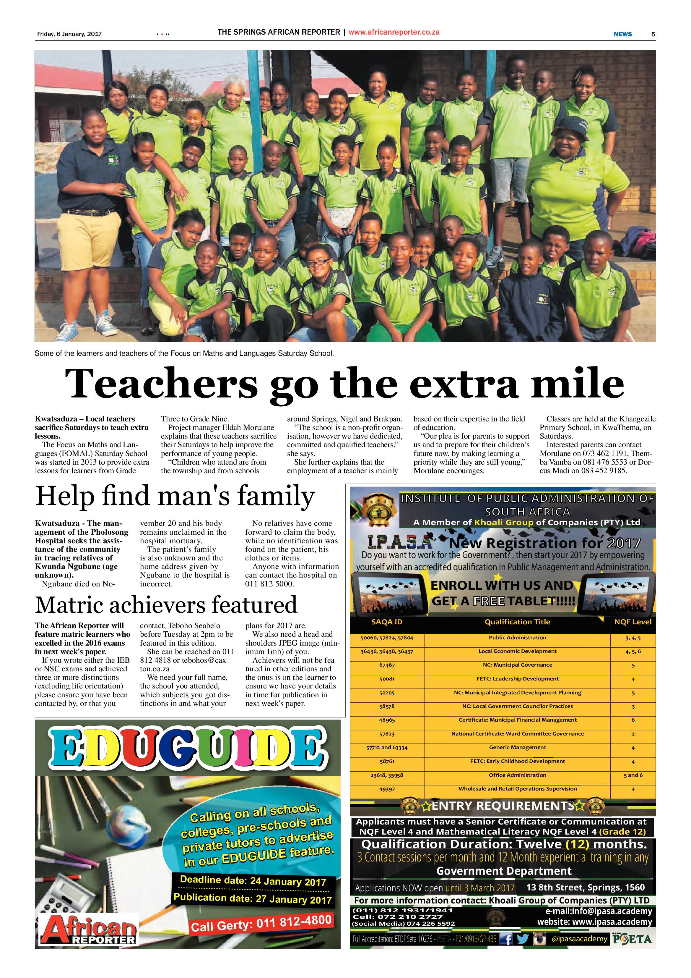 African Reporter 08 January 2017 page 5