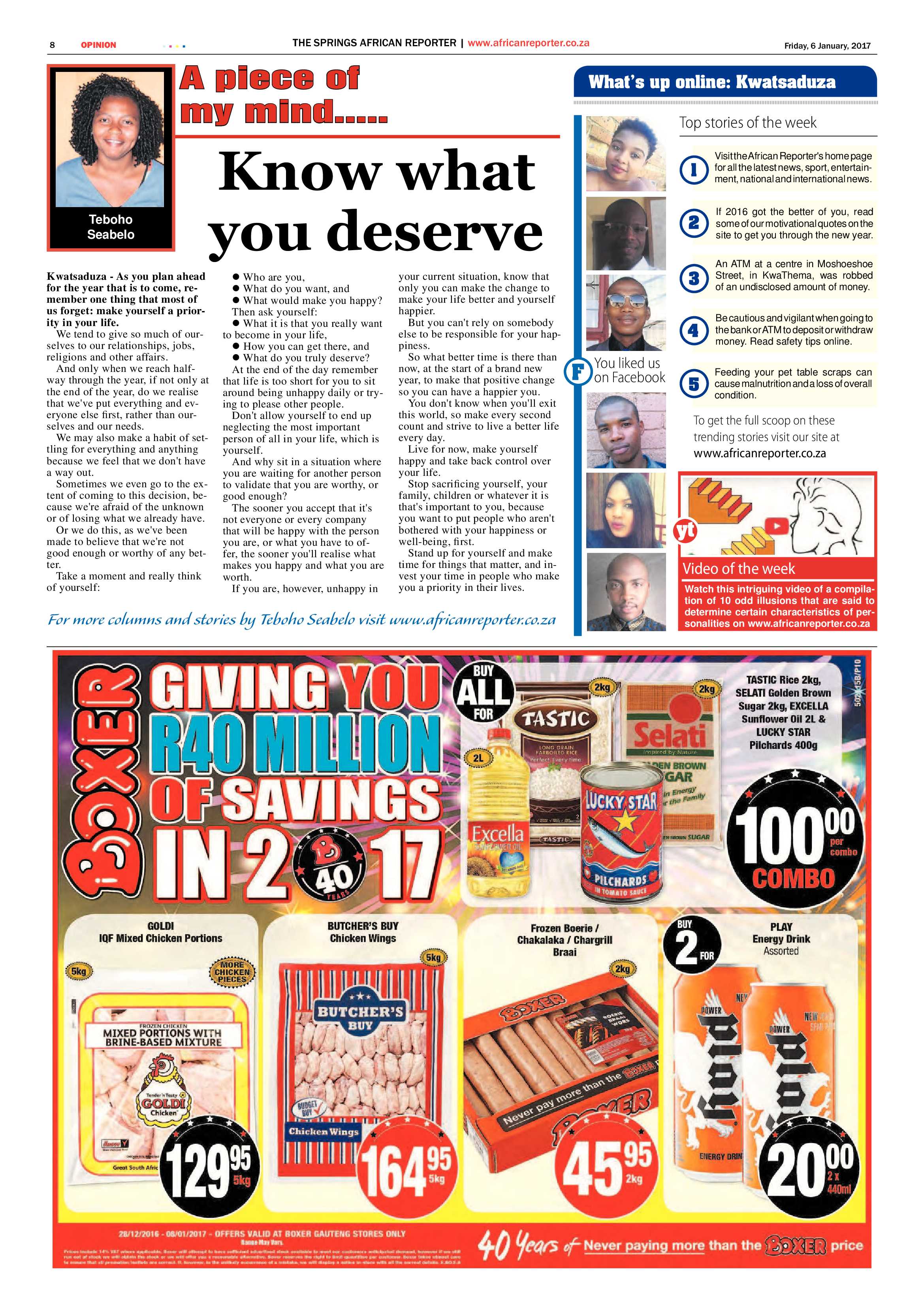 African Reporter 08 January 2017 page 8
