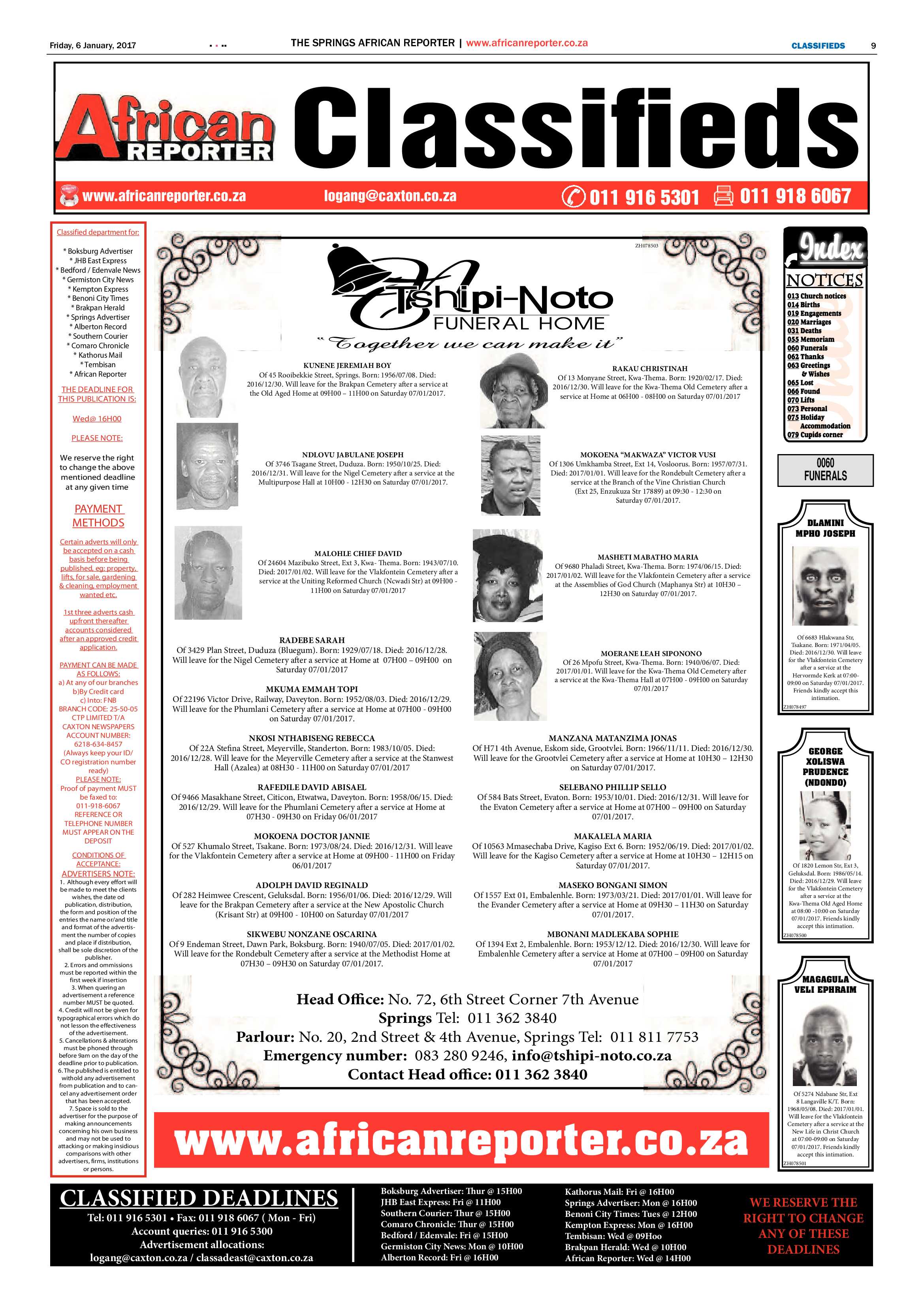 African Reporter 08 January 2017 page 9