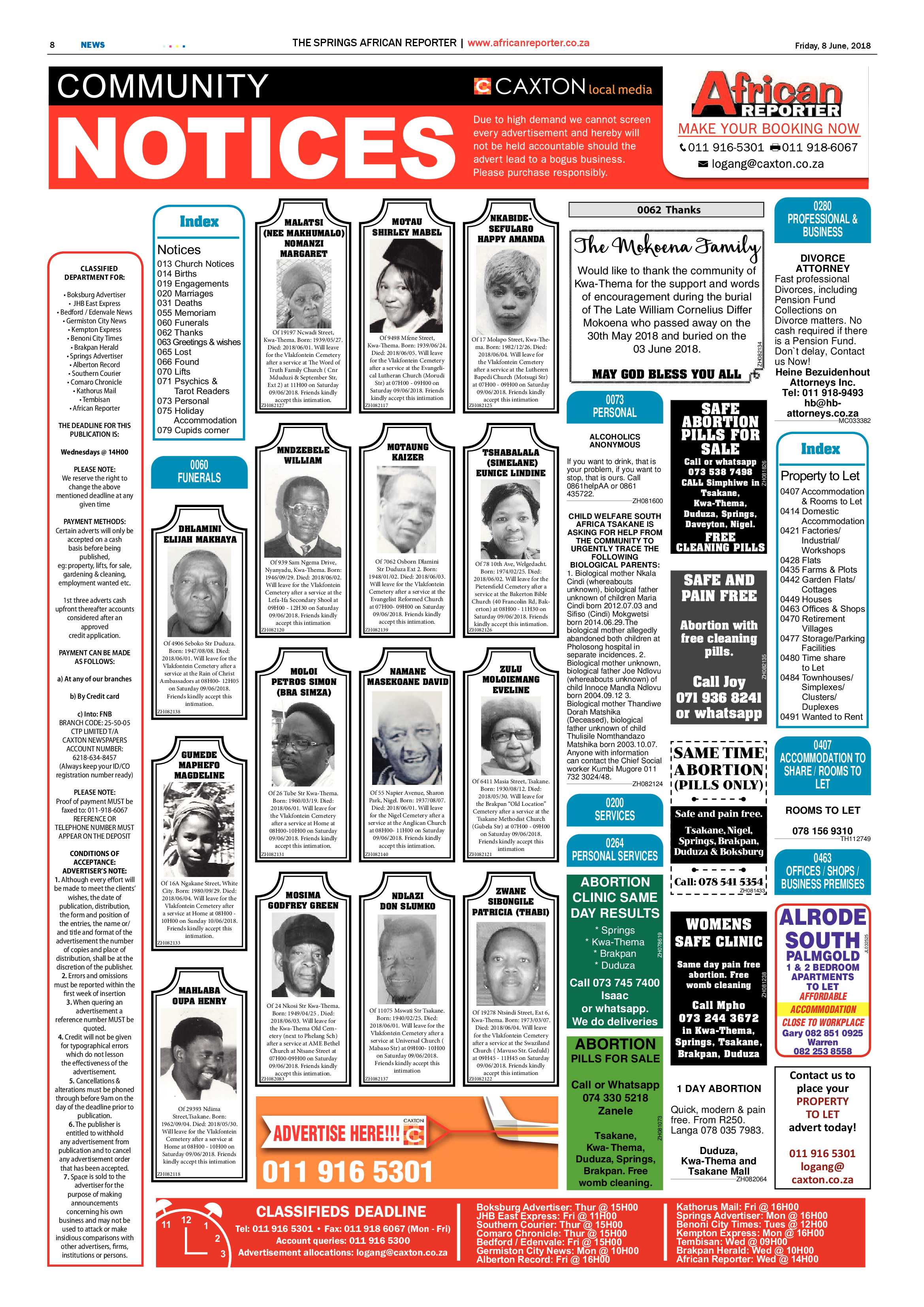 African Reporter 08 June 2018 page 8