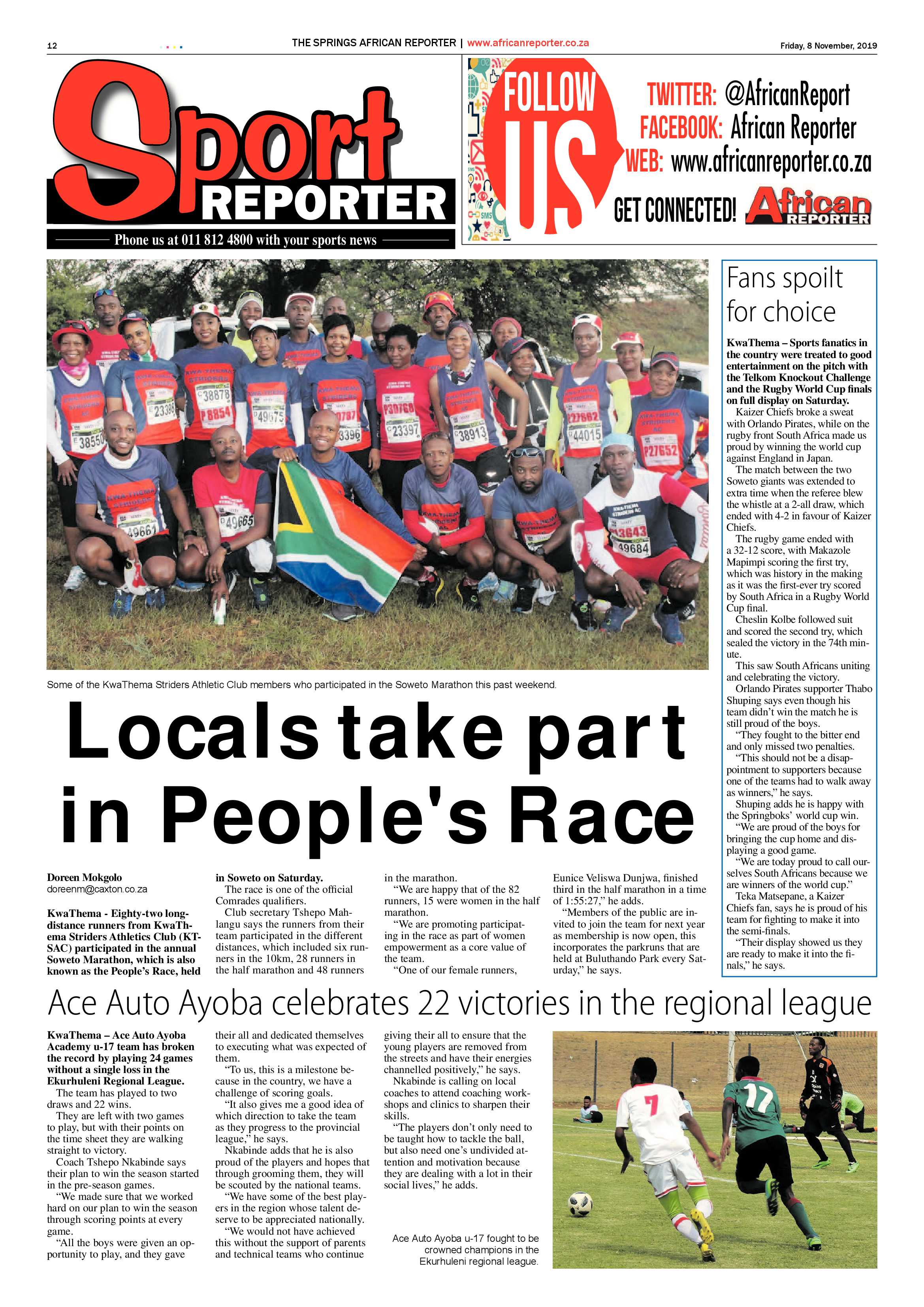 African Reporter 08 November 2019 page 12