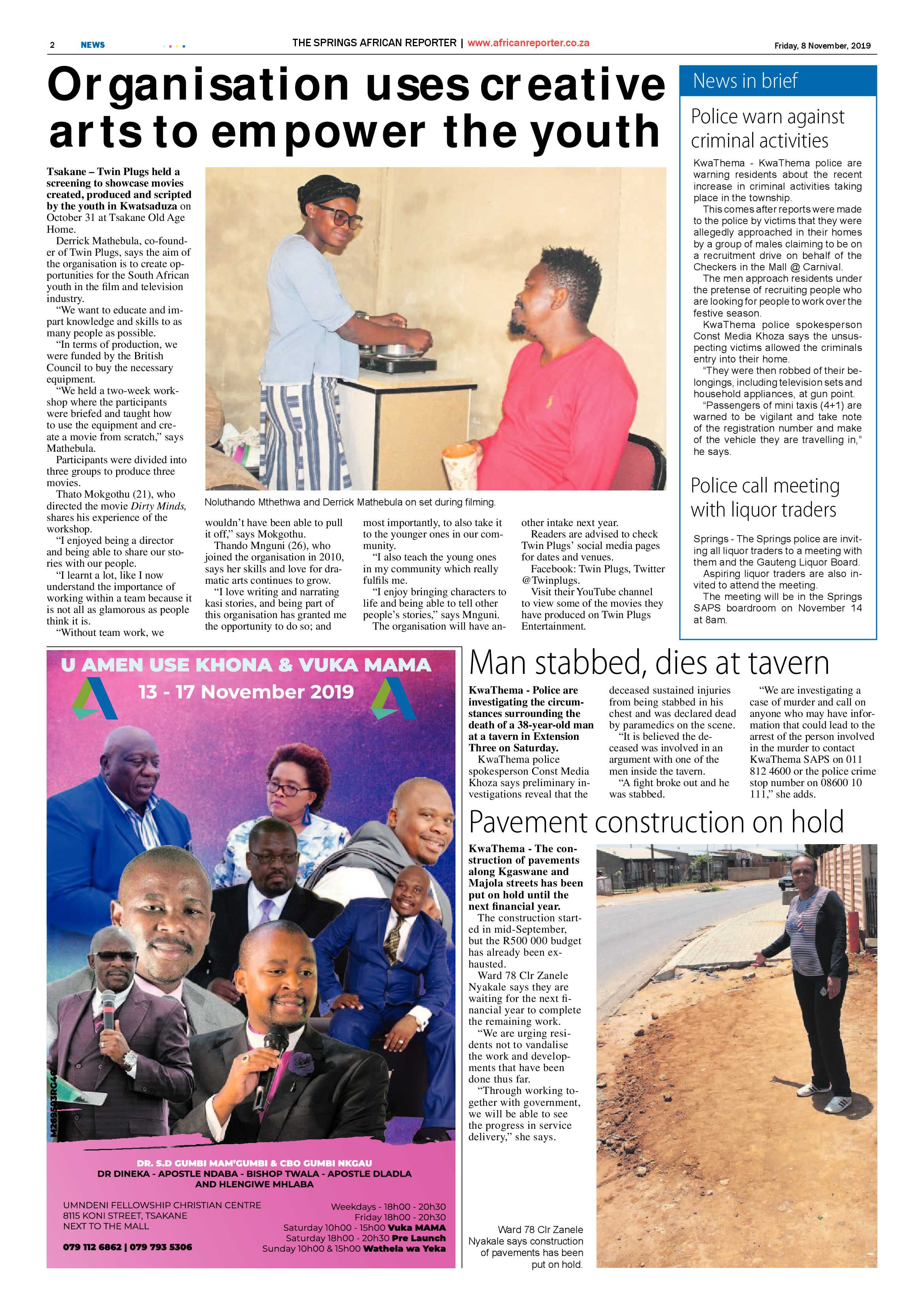 African Reporter 08 November 2019 page 2