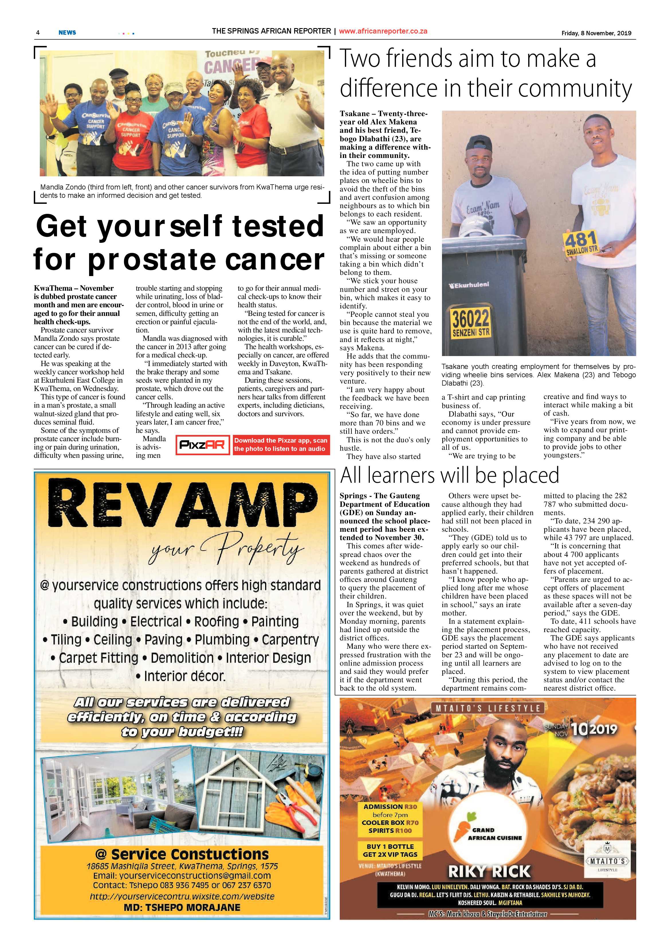African Reporter 08 November 2019 page 4