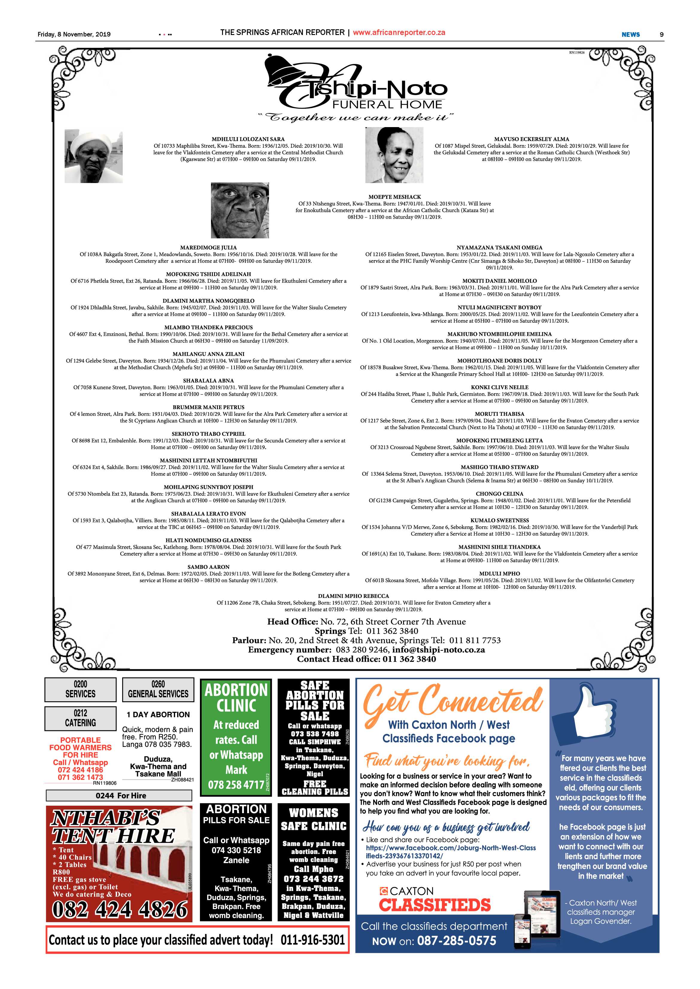 African Reporter 08 November 2019 page 9