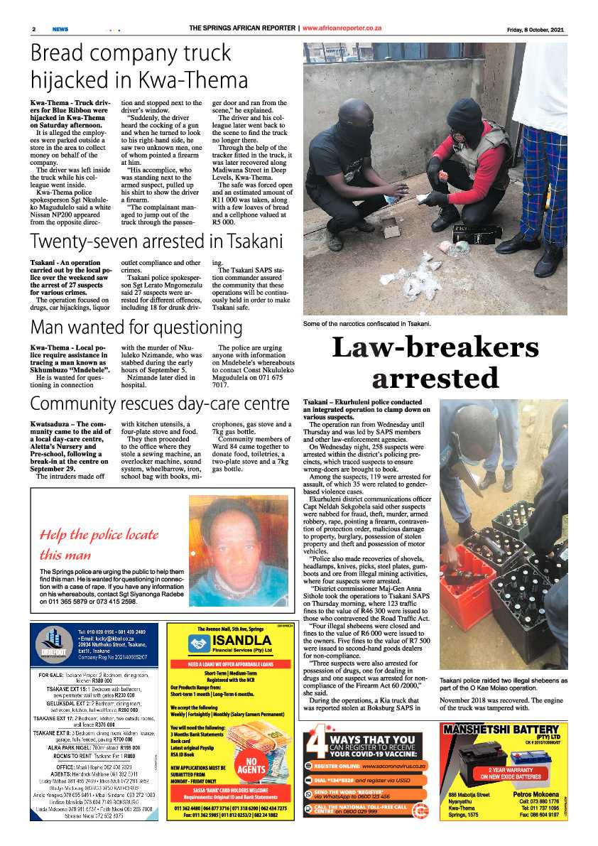 African Reporter 08 October 2021 page 13